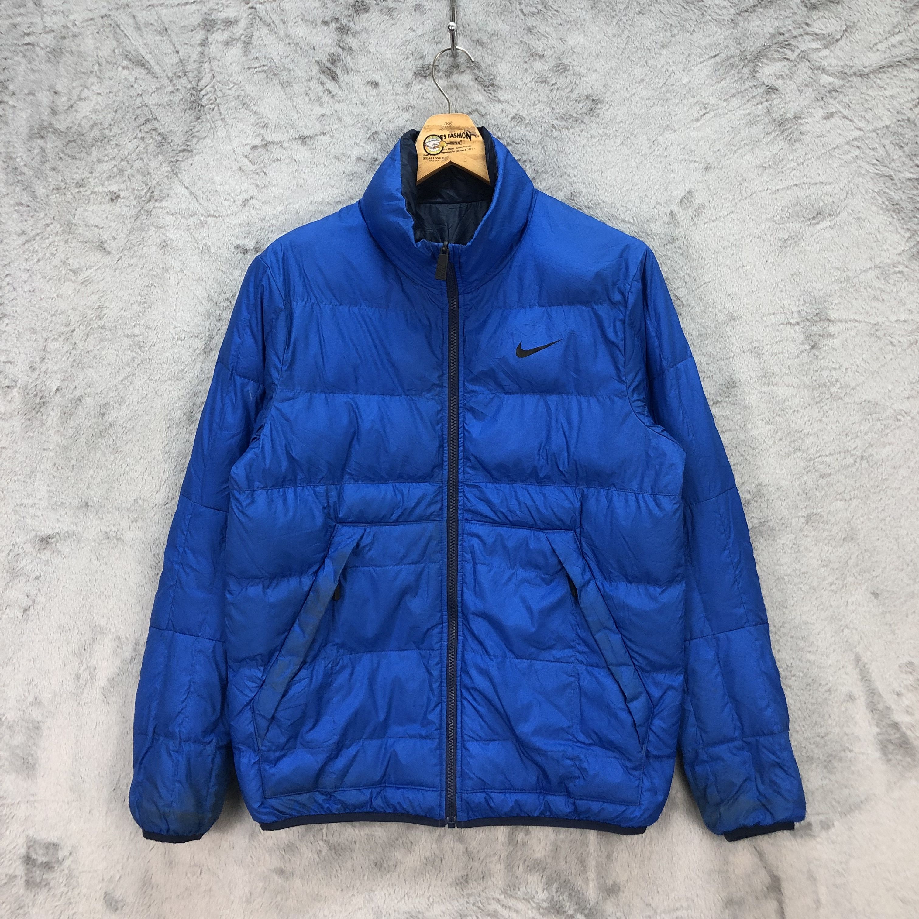 NIKE REVERSIBLE BLUE PUFFER JACKET / DOWN JACKET #5550-197
