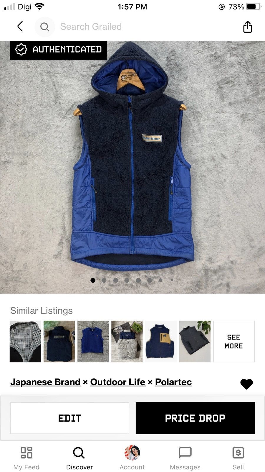 Japanese Brand KARRIMOR POLARTEC FLEECE VEST #5103-32 Size US S / EU 44-46 / 1 - 13 Thumbnail