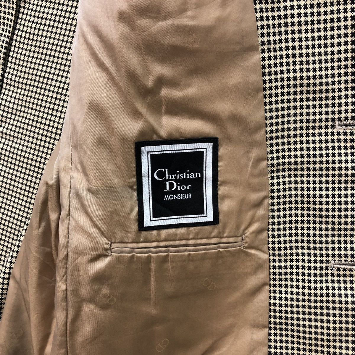 Christian Dior Monsieur CHRISTIAN DIOR MONSIEUR GOLDEN CHECK SUIT JACKET #5540-196 Size 42R - 7 Thumbnail