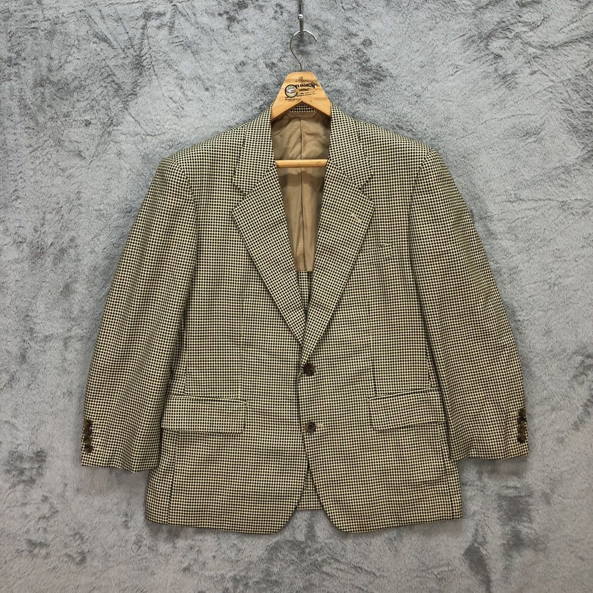 Christian Dior Monsieur CHRISTIAN DIOR MONSIEUR GOLDEN CHECK SUIT JACKET #5540-196 Size 42R - 1 Thumbnail