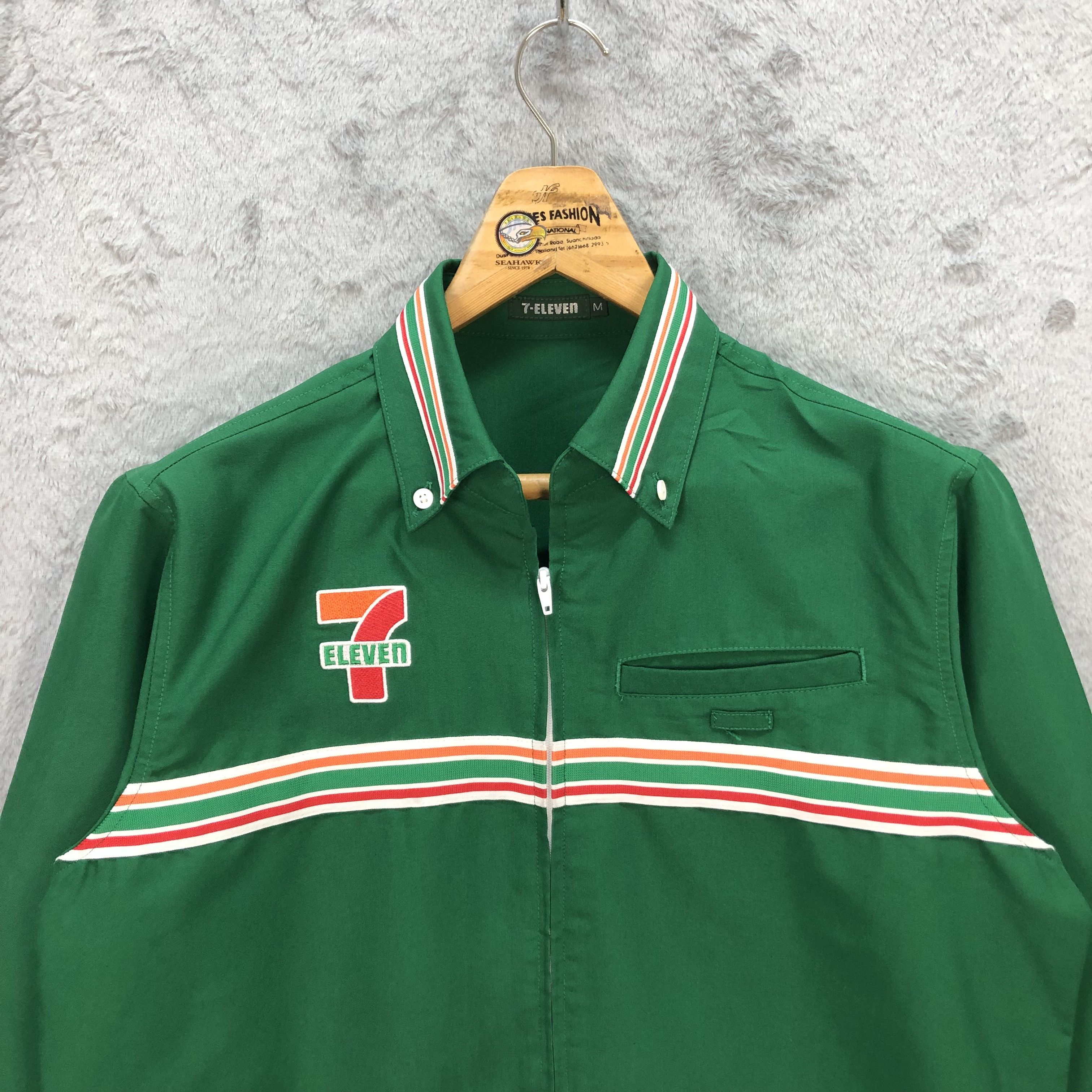 Japanese Brand VINTAGE 90'S 7 ELEVEN UNIFORM L/S ZIPPER JACKET #5532-196 Size US M / EU 48-50 / 2 - 2 Thumbnail