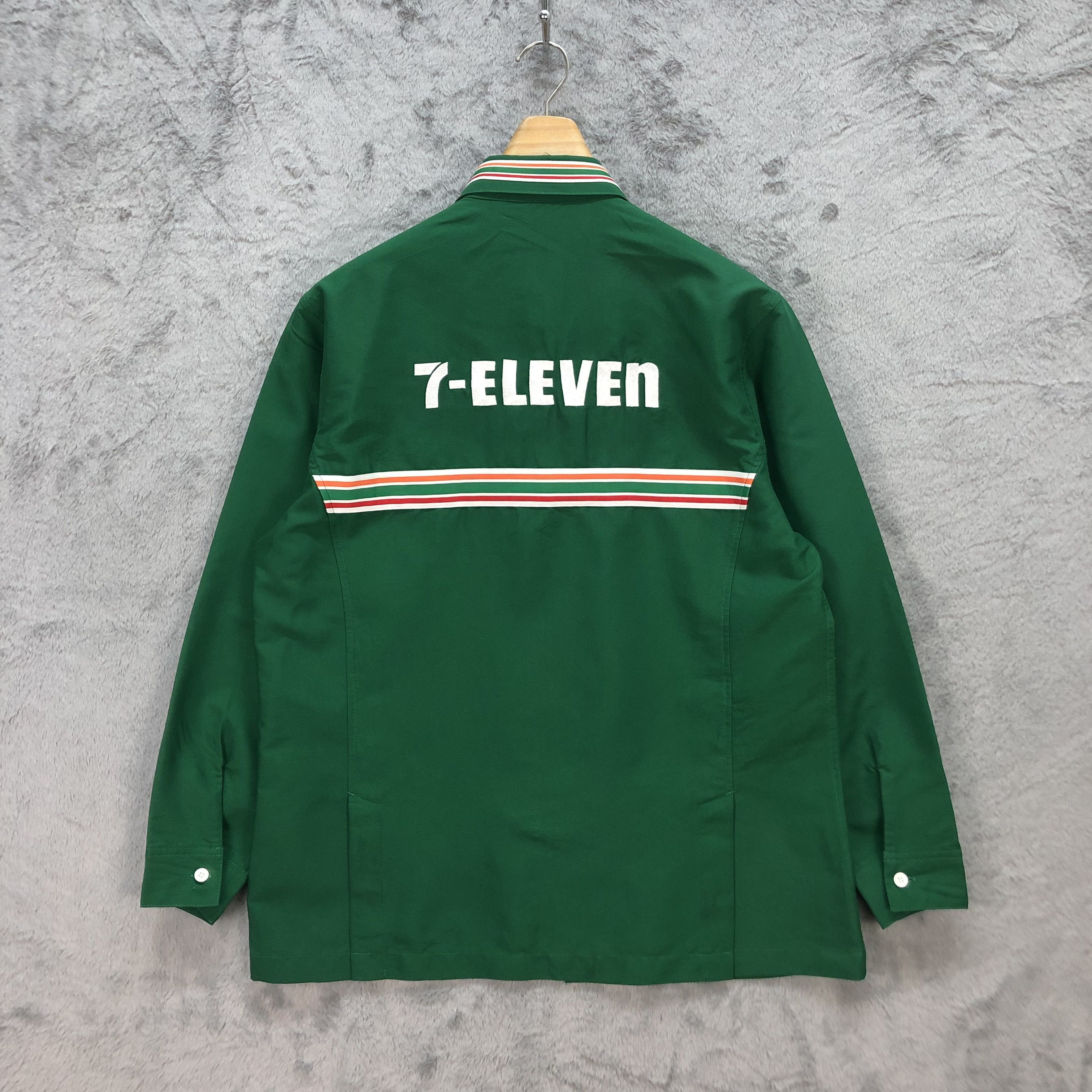 Japanese Brand VINTAGE 90'S 7 ELEVEN UNIFORM L/S ZIPPER JACKET #5532-196 Size US M / EU 48-50 / 2 - 12 Thumbnail