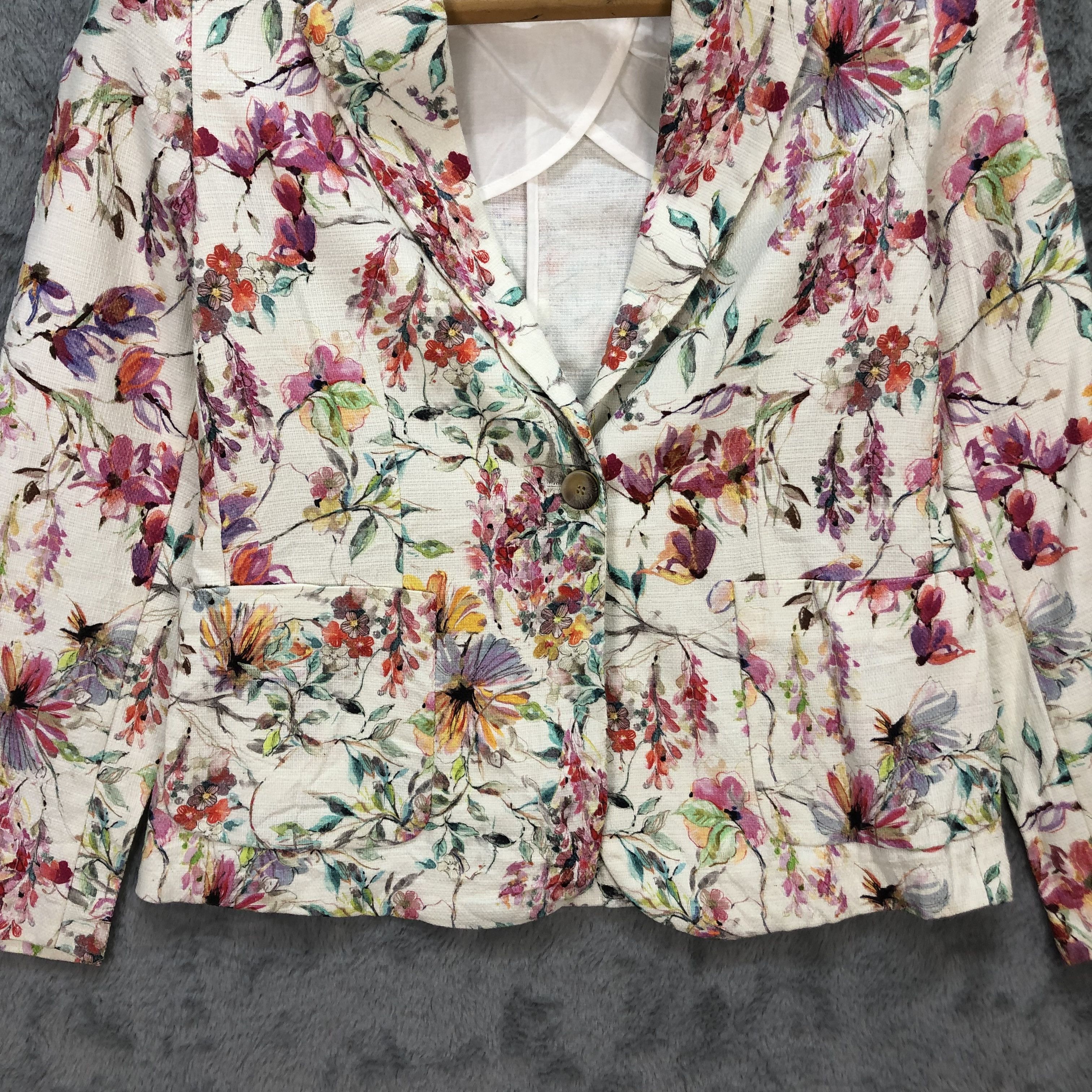 Zara ZARA GIRLS FLORAL SUIT JACKET / BLAZER #5608-200 Size XS / US 0-2 / IT 36-38 - 3 Thumbnail