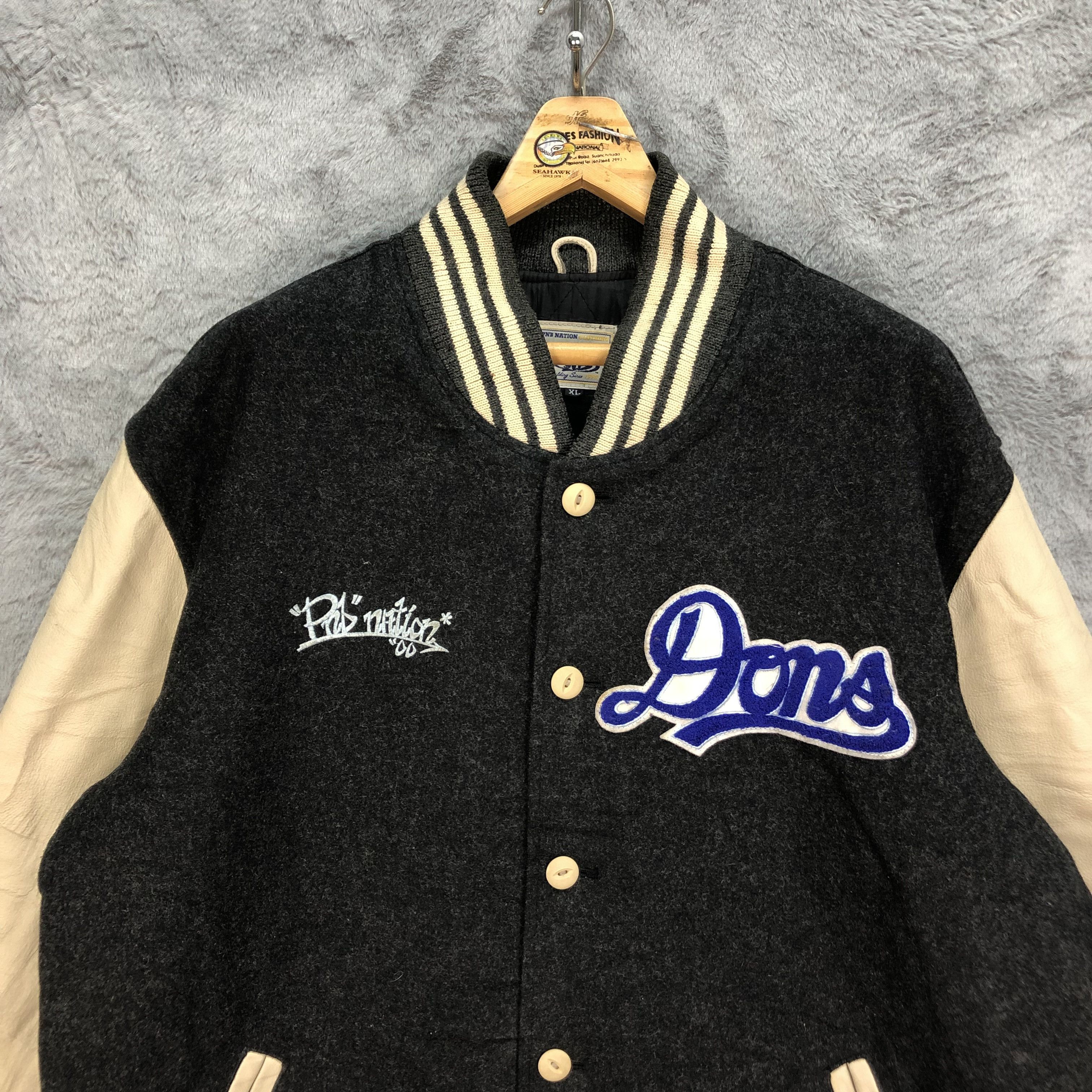 Japanese Brand Vintage PNB NATION Wool Leather Varsity Jacket #4896-175 Size US XL / EU 56 / 4 - 2 Thumbnail