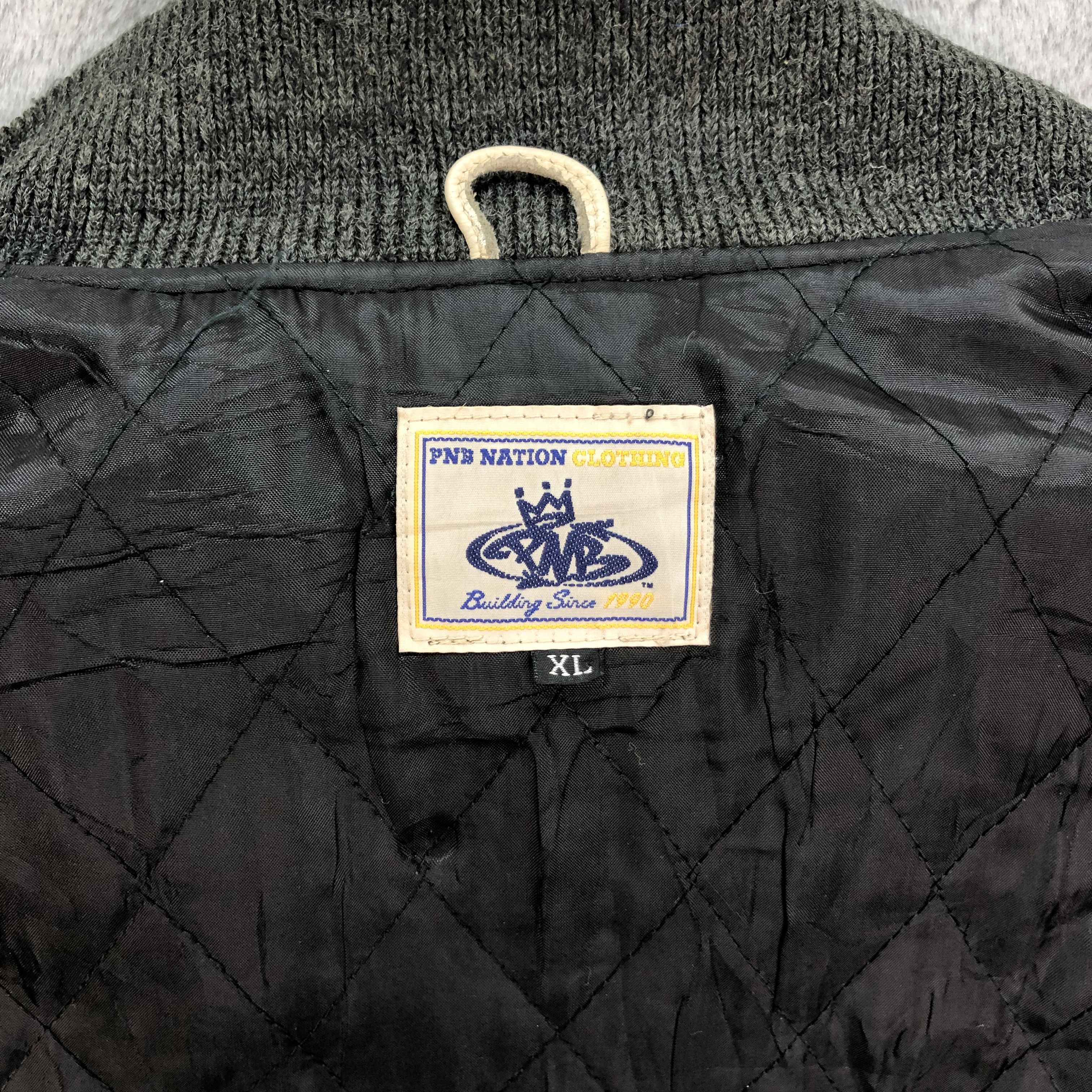 Japanese Brand Vintage PNB NATION Wool Leather Varsity Jacket #4896-175 Size US XL / EU 56 / 4 - 10 Thumbnail