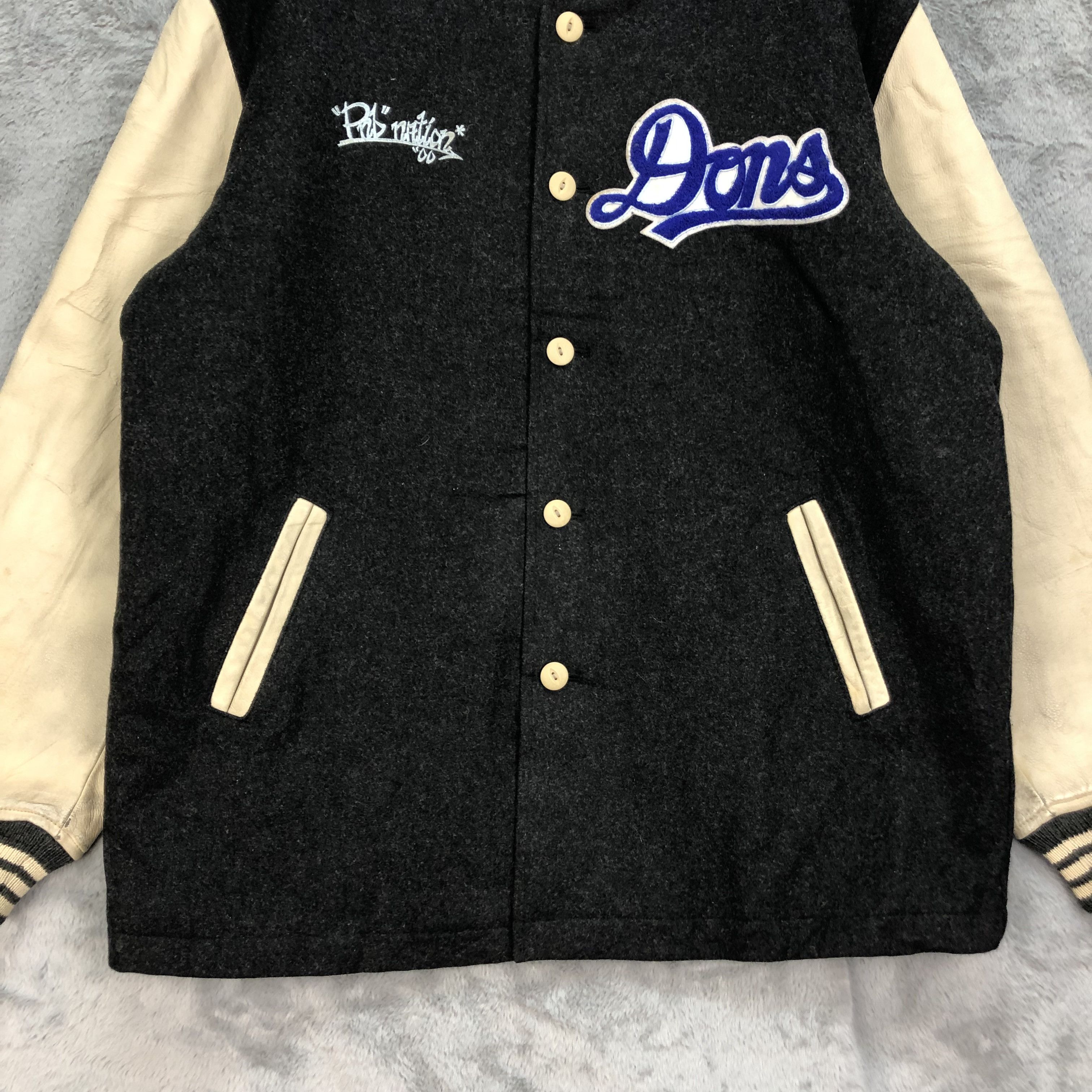 Japanese Brand Vintage PNB NATION Wool Leather Varsity Jacket #4896-175 Size US XL / EU 56 / 4 - 4 Thumbnail
