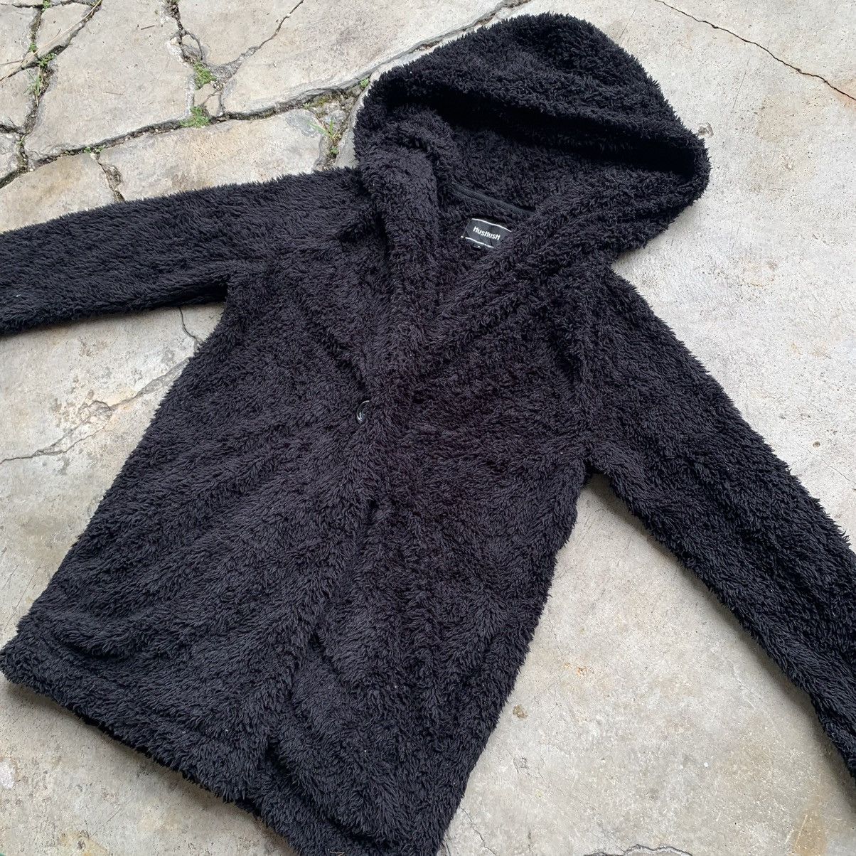Japanese Brand HusHush fleece one button jacket hoodie Size M / US 6-8 / IT 42-44 - 8 Thumbnail