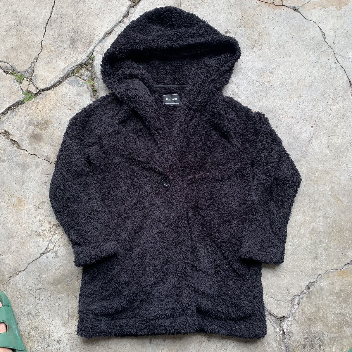 Japanese Brand HusHush fleece one button jacket hoodie Size M / US 6-8 / IT 42-44 - 9 Thumbnail