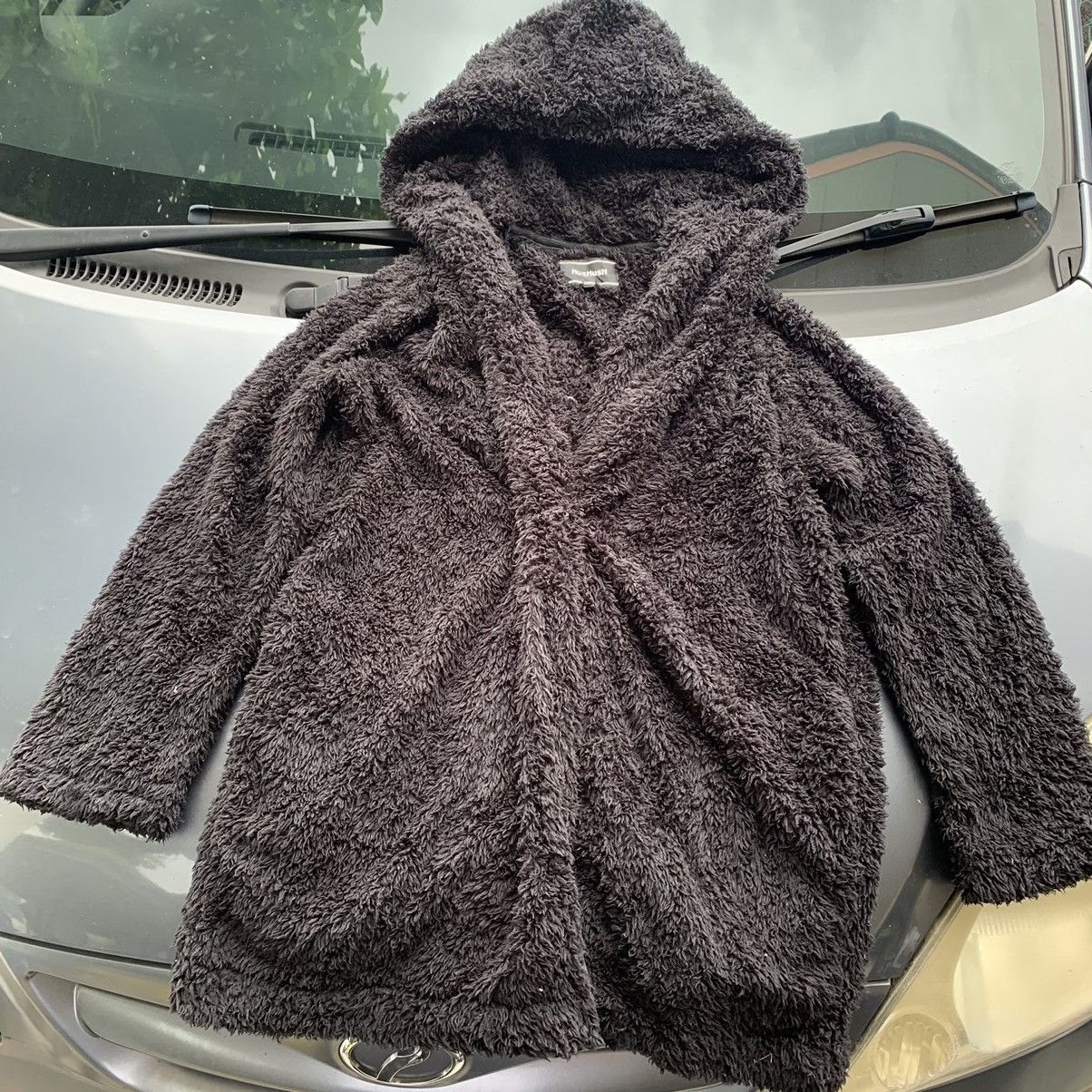 Japanese Brand HusHush fleece one button jacket hoodie Size M / US 6-8 / IT 42-44 - 15 Thumbnail