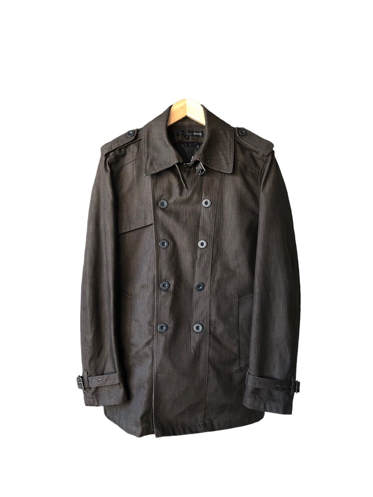 If Six Was Nine Vintage Schlussel Double Breasted Denim Coat Jacket Size US M / EU 48-50 / 2 - 24 Thumbnail