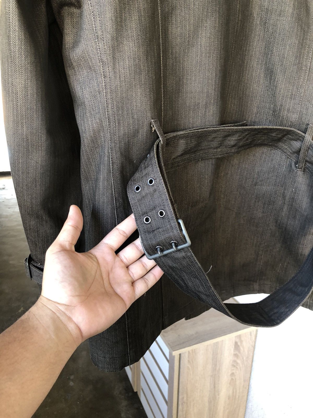 If Six Was Nine Vintage Schlussel Double Breasted Denim Coat Jacket Size US M / EU 48-50 / 2 - 12 Thumbnail