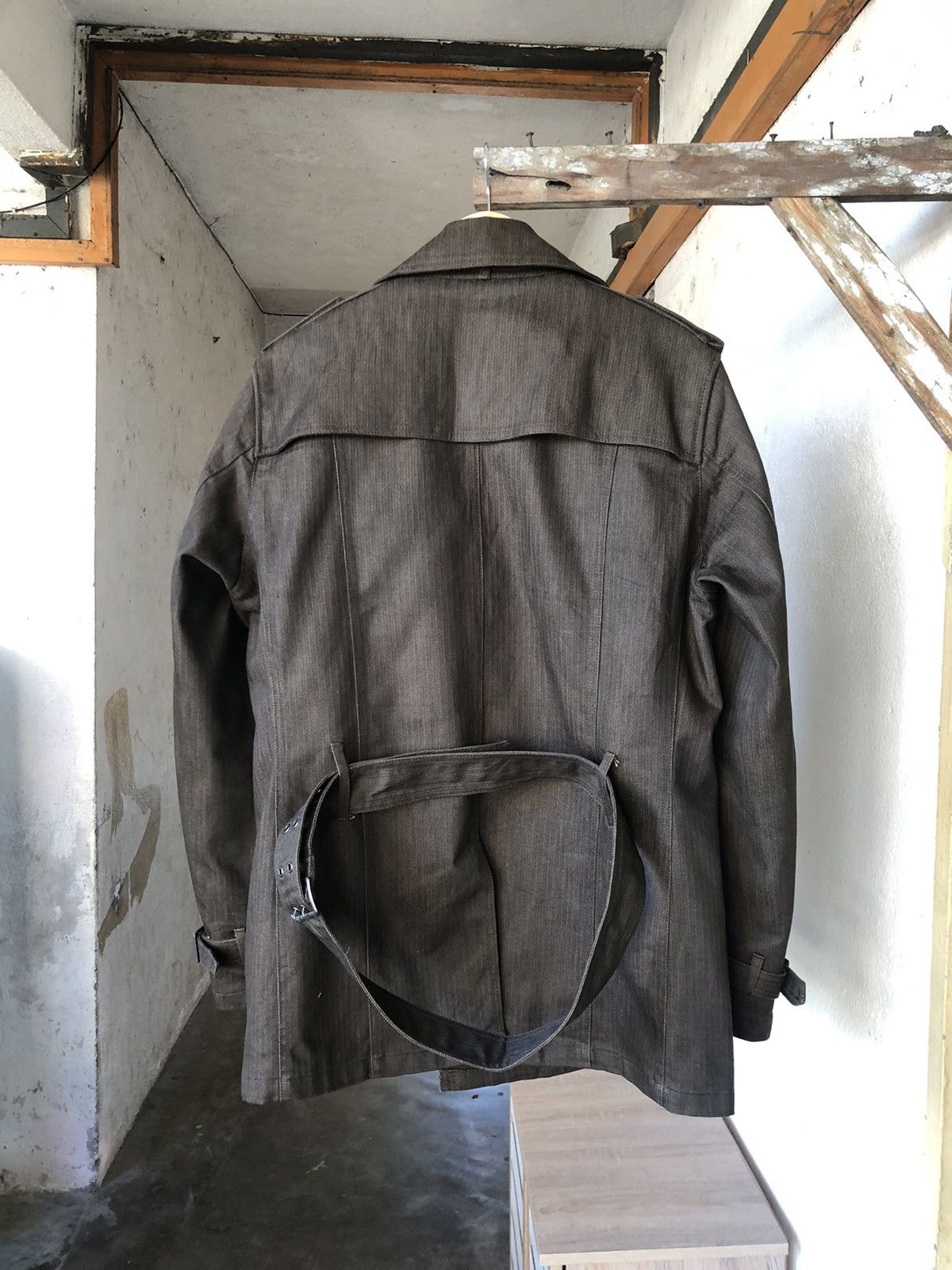If Six Was Nine Vintage Schlussel Double Breasted Denim Coat Jacket Size US M / EU 48-50 / 2 - 4 Thumbnail