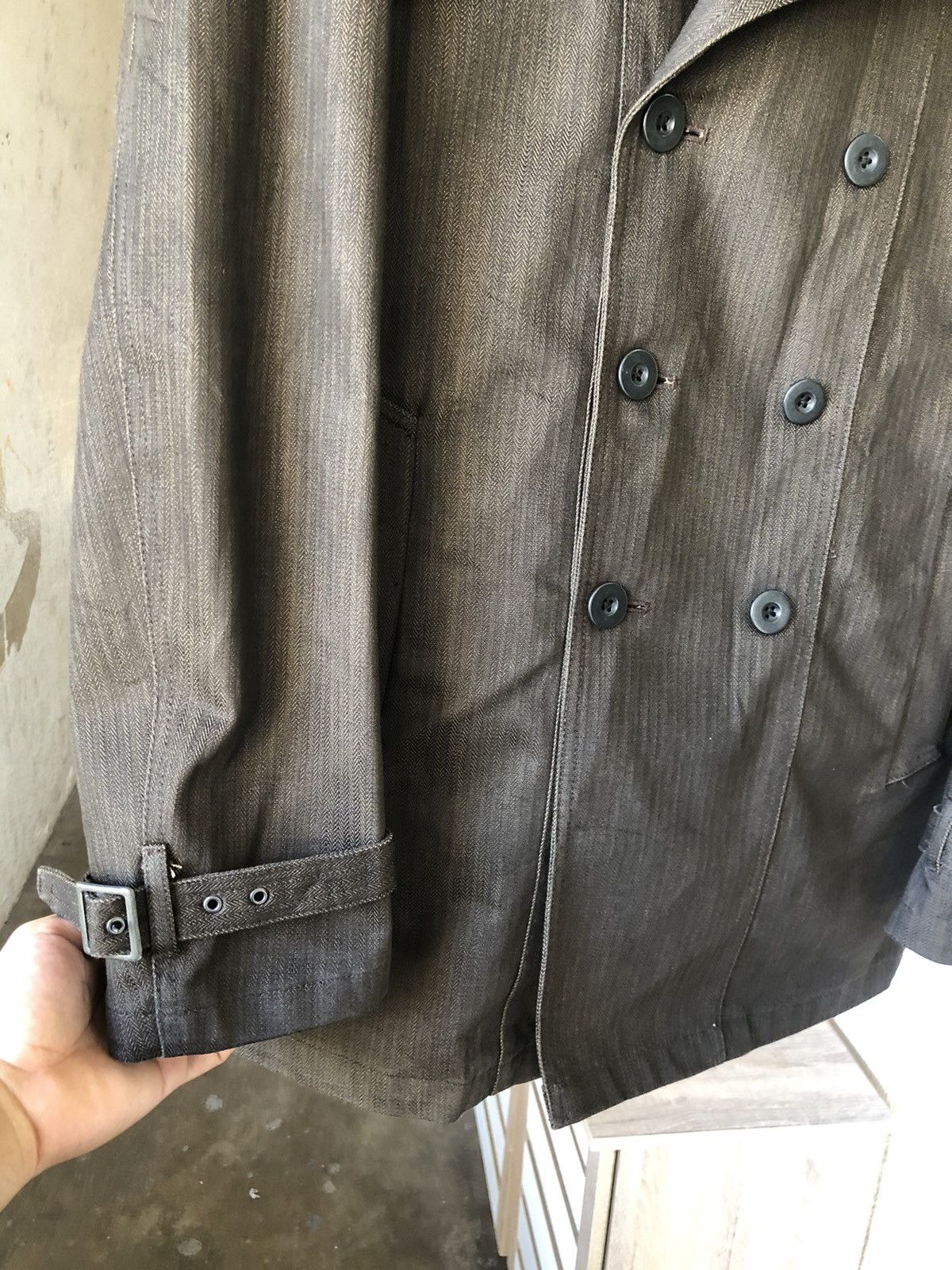 If Six Was Nine Vintage Schlussel Double Breasted Denim Coat Jacket Size US M / EU 48-50 / 2 - 10 Thumbnail