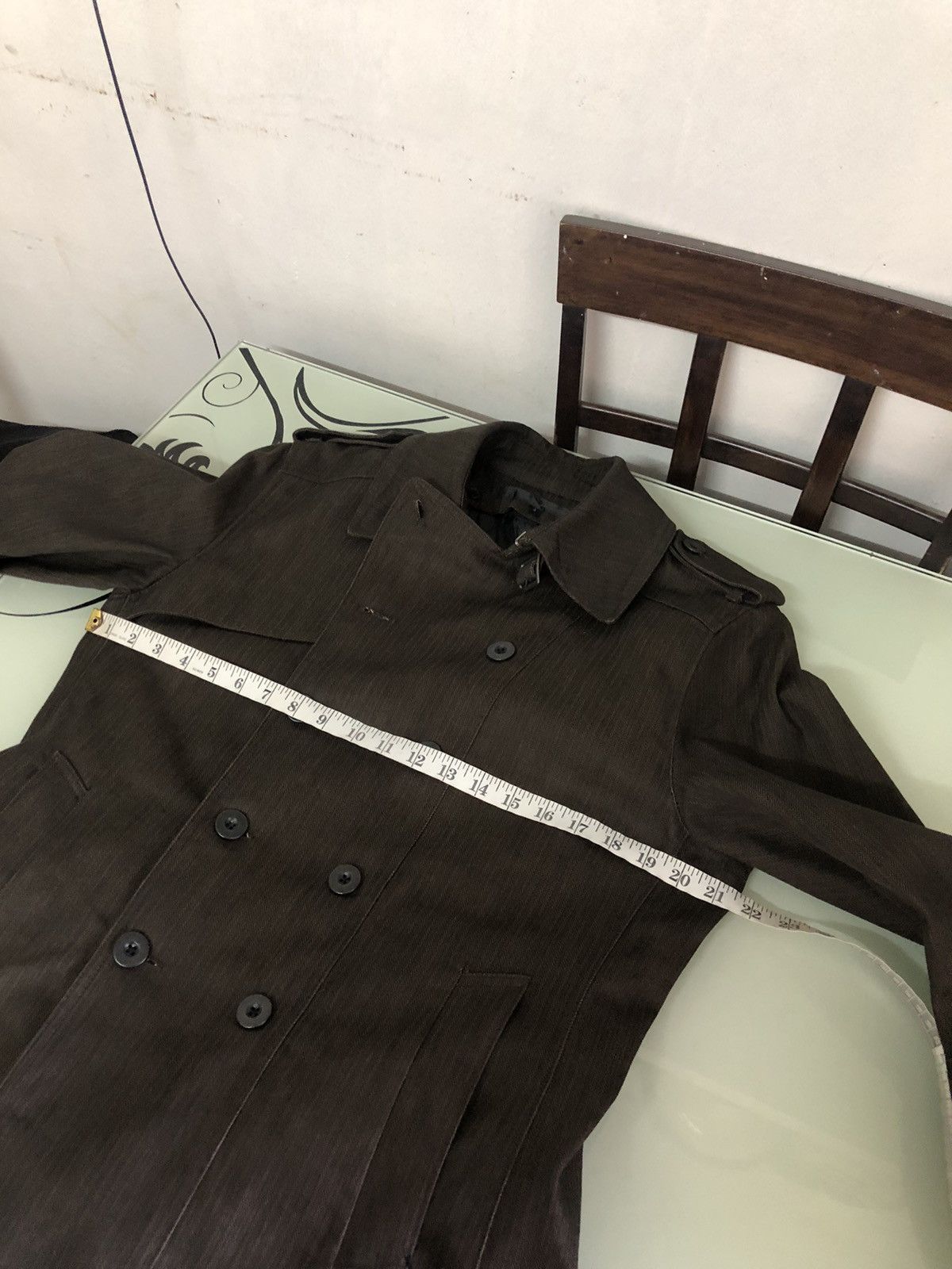 If Six Was Nine Vintage Schlussel Double Breasted Denim Coat Jacket Size US M / EU 48-50 / 2 - 20 Thumbnail