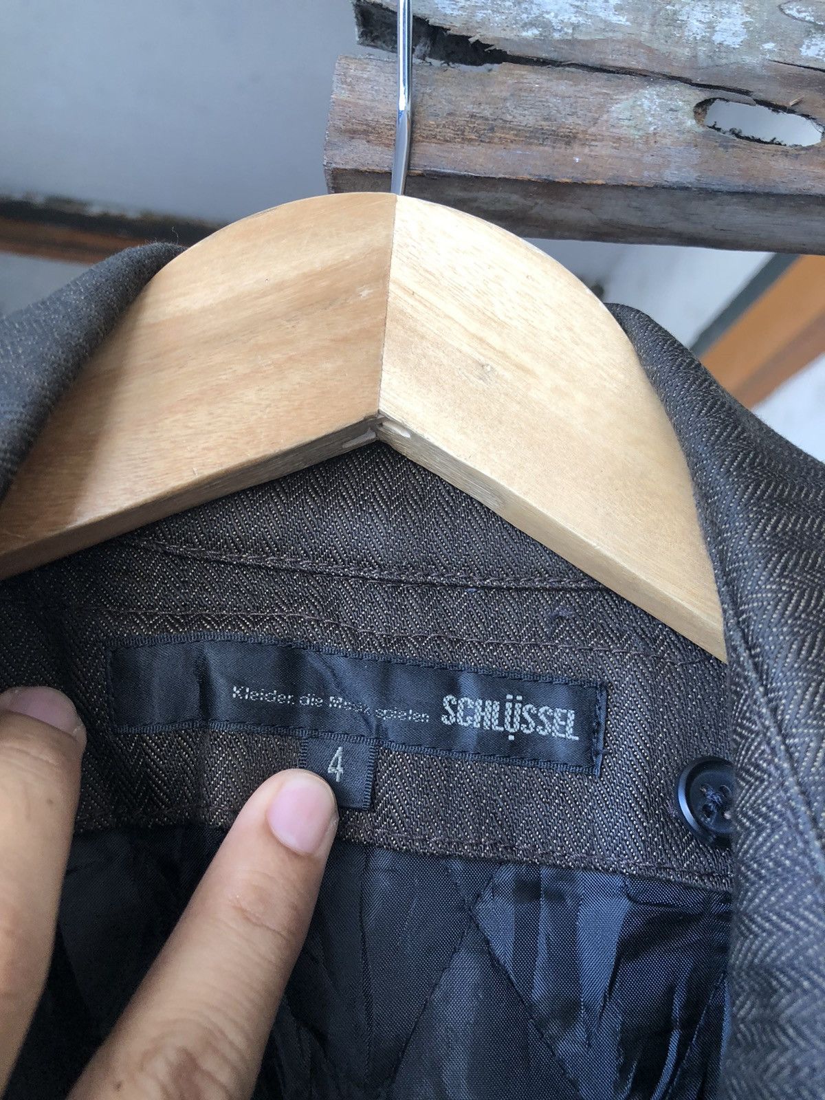 If Six Was Nine Vintage Schlussel Double Breasted Denim Coat Jacket Size US M / EU 48-50 / 2 - 17 Thumbnail