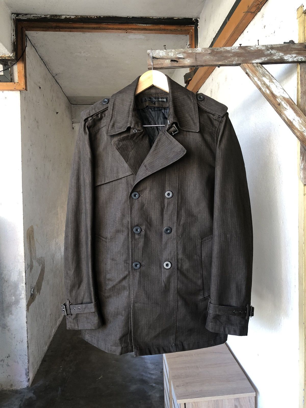 If Six Was Nine Vintage Schlussel Double Breasted Denim Coat Jacket Size US M / EU 48-50 / 2 - 3 Thumbnail