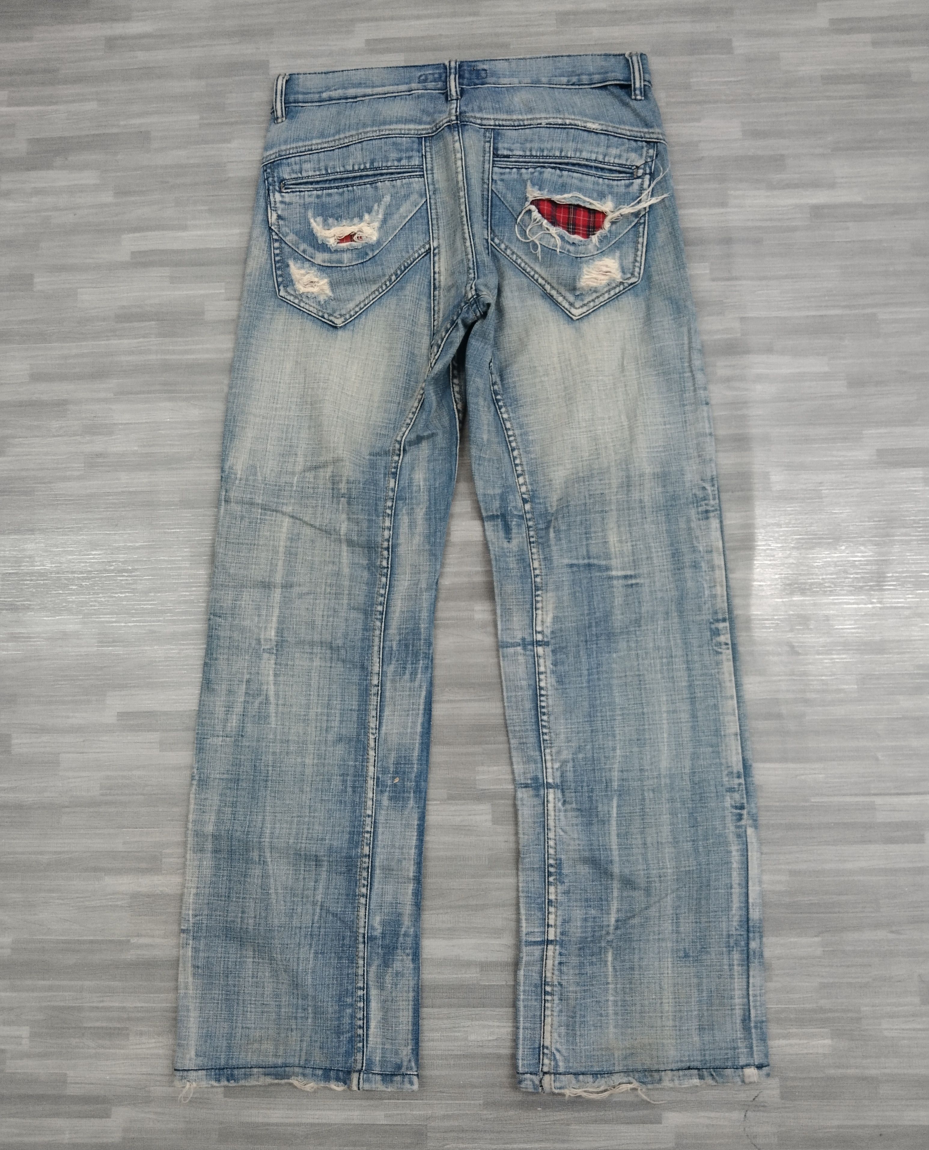 Japanese Brand SiCK🔥RIPED CHOUX HOUSE DENIM PANTS Size US 31 - 3 Thumbnail