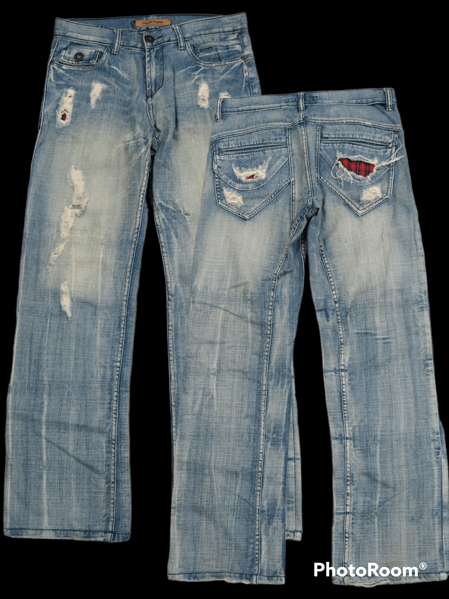 Japanese Brand SiCK🔥RIPED CHOUX HOUSE DENIM PANTS Size US 31 - 1 Thumbnail