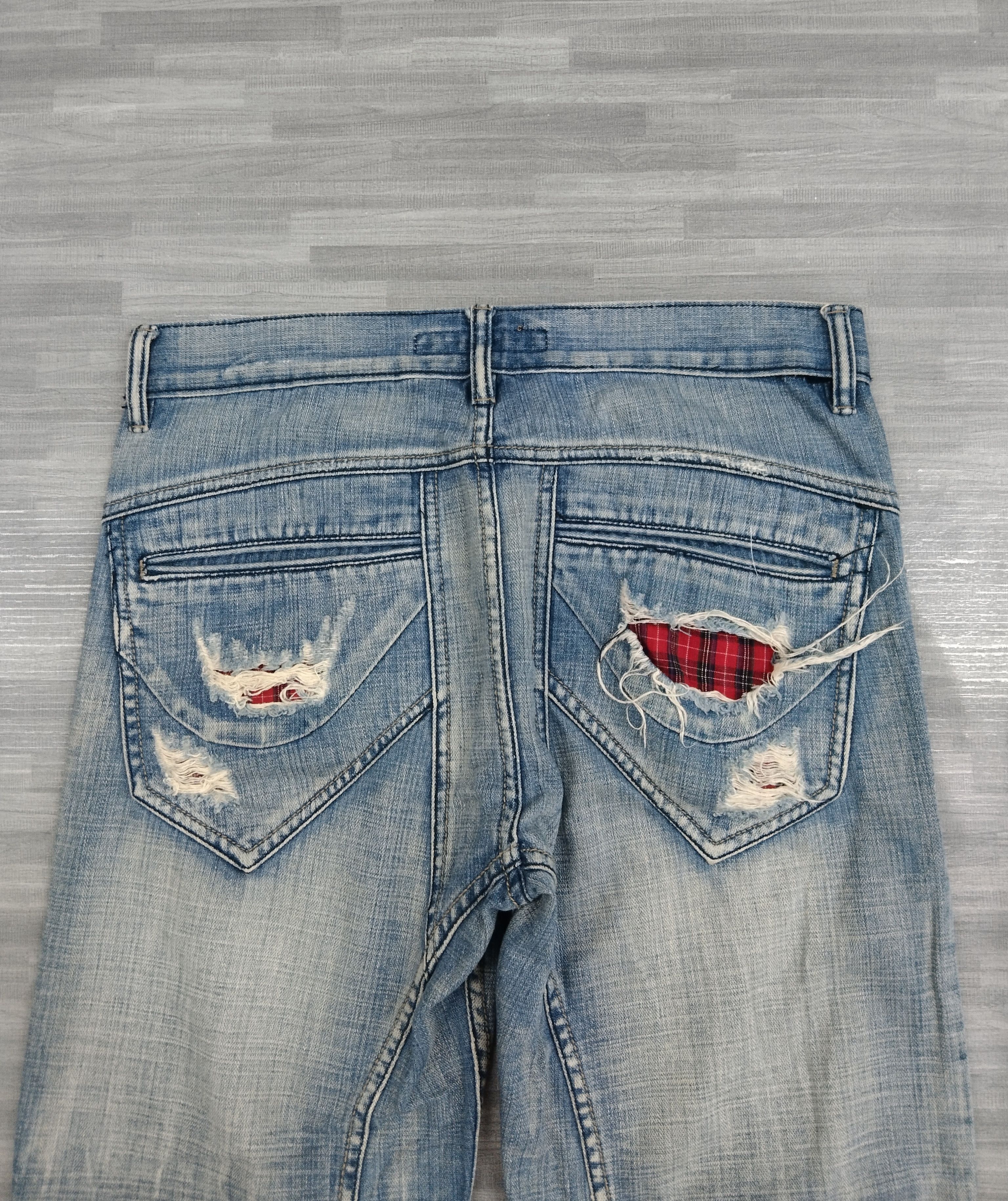 Japanese Brand SiCK🔥RIPED CHOUX HOUSE DENIM PANTS Size US 31 - 5 Thumbnail