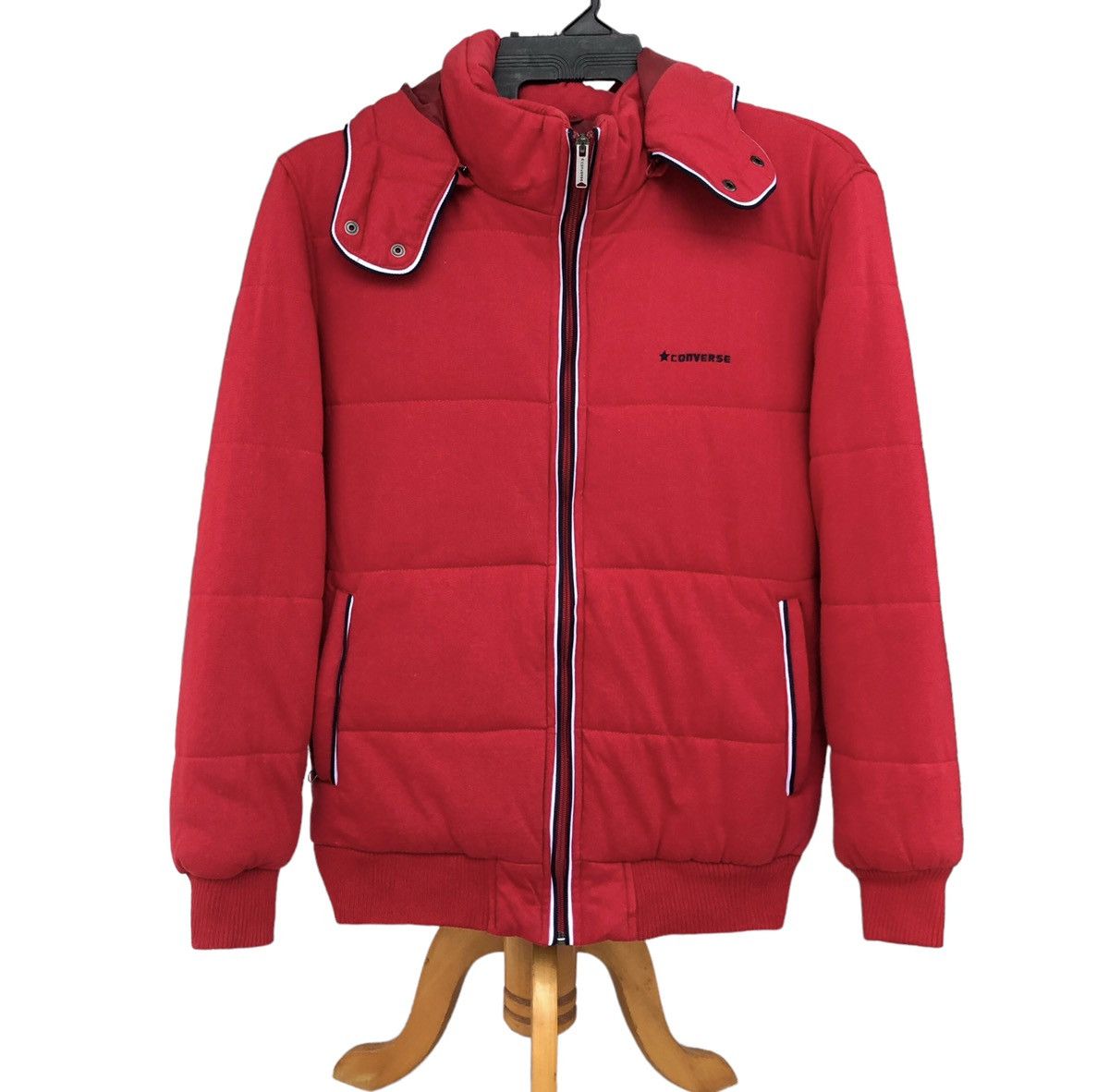 Converse Converse Embroidery Spellout Puffer Jacket With Hoodie Size US L / EU 52-54 / 3 - 5 Thumbnail