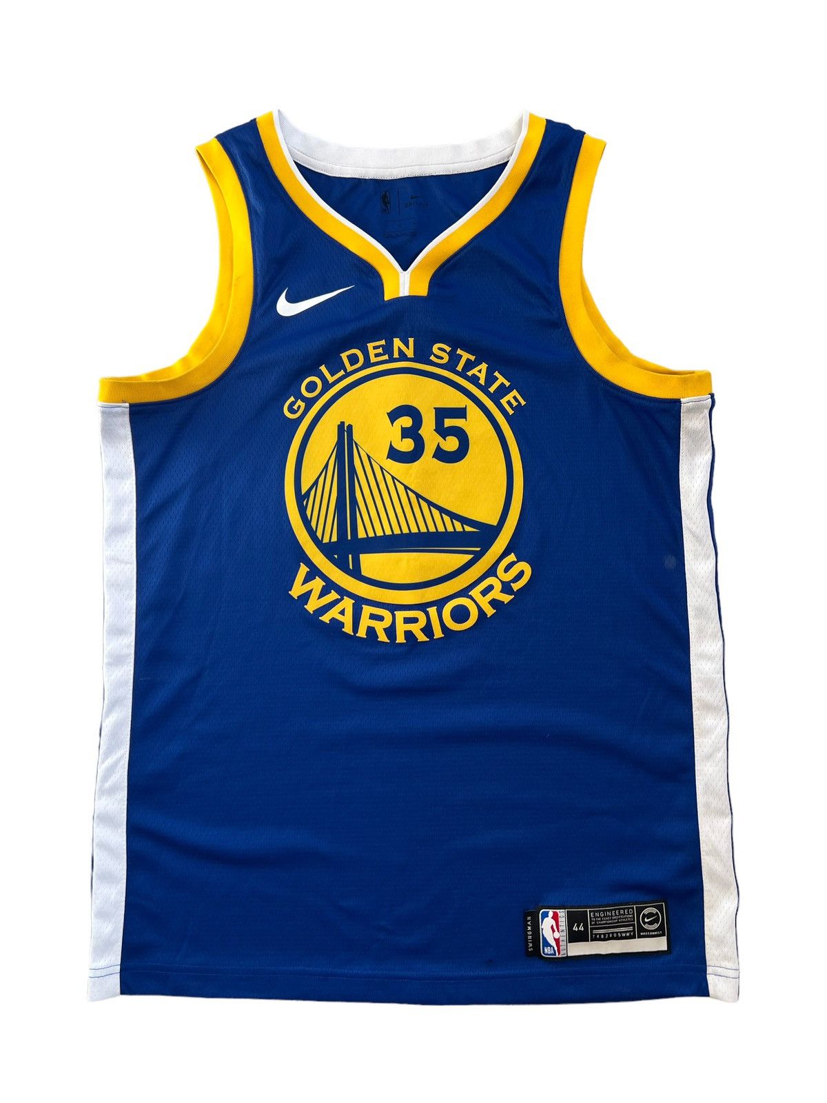 Nike 🔥Nike Kevin Durant #35 Golden State Warriors Jersey/Tank Top Size US M / EU 48-50 / 2 - 1 Thumbnail