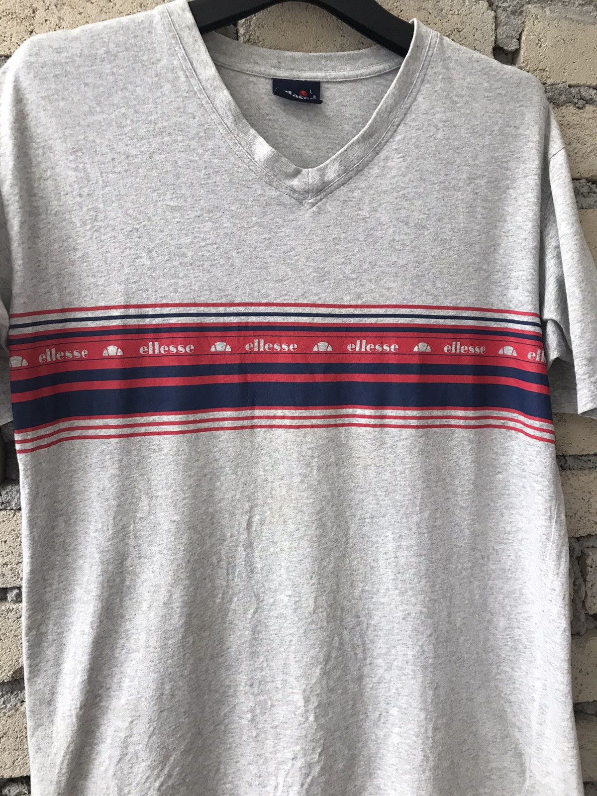 Ellesse × Vintage Vintage Ellesse Stripes Pattern Vneck Size US L / EU 52-54 / 3 - 2 Thumbnail