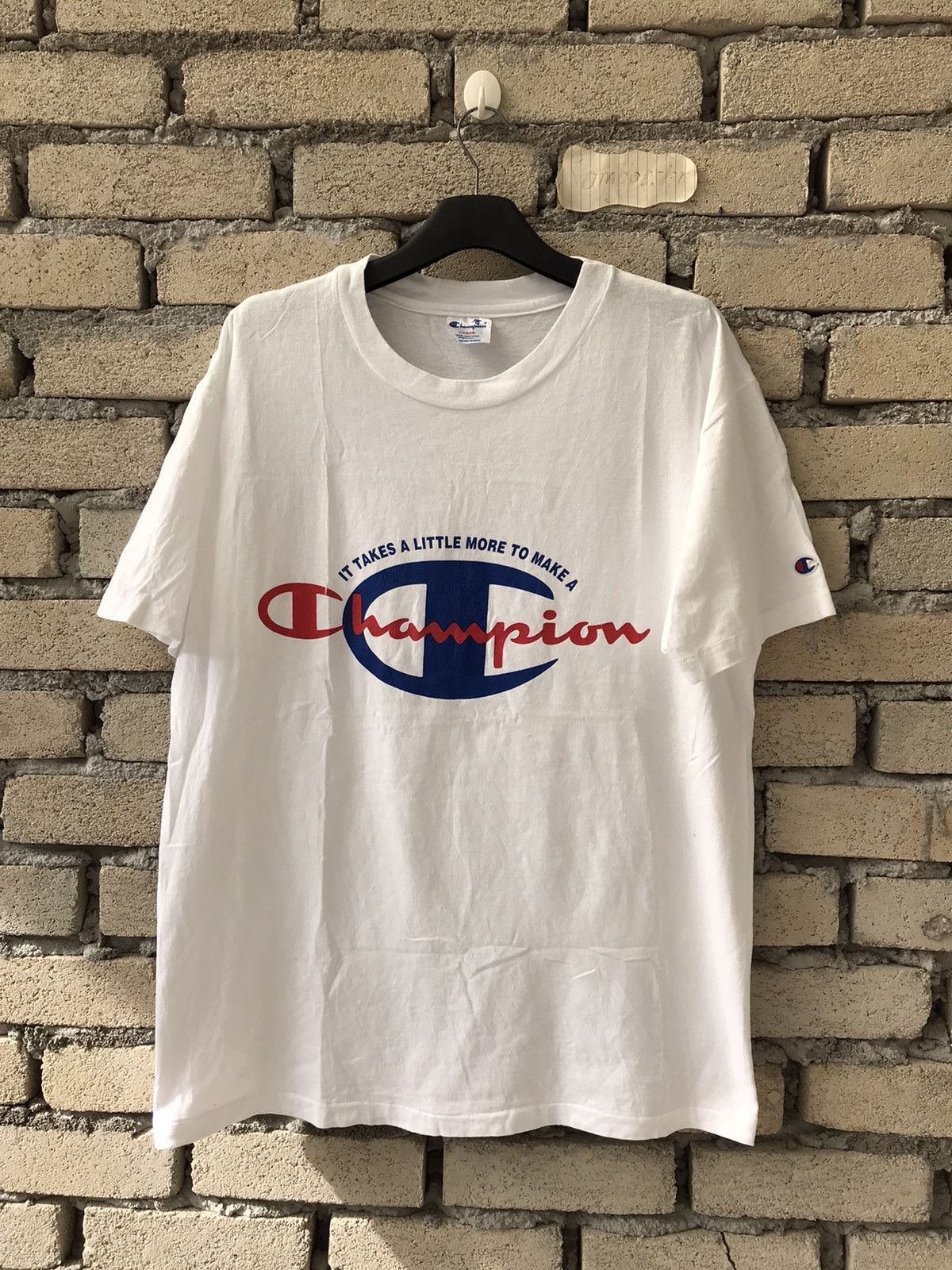 Champion × Vintage Vintage Champion Big Logo Spell Out Streetwear Size US L / EU 52-54 / 3 - 1 Thumbnail
