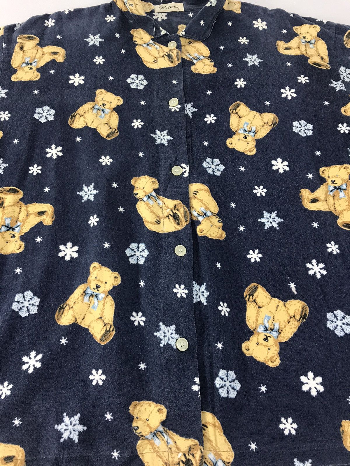 GB × Vintage GB Studio Button Down All Over Bear Logo Style Winter Wear Size US XXL / EU 58 / 5 - 3 Thumbnail