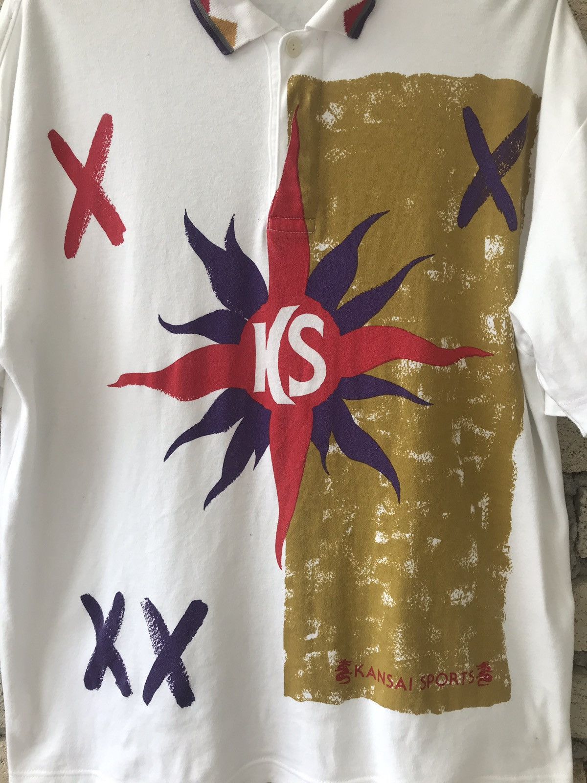 Japanese Brand × Kansai Yamamoto Vintage Kansai Sports Dragon Logo Sun Light Big Screen Art Size US L / EU 52-54 / 3 - 2 Thumbnail