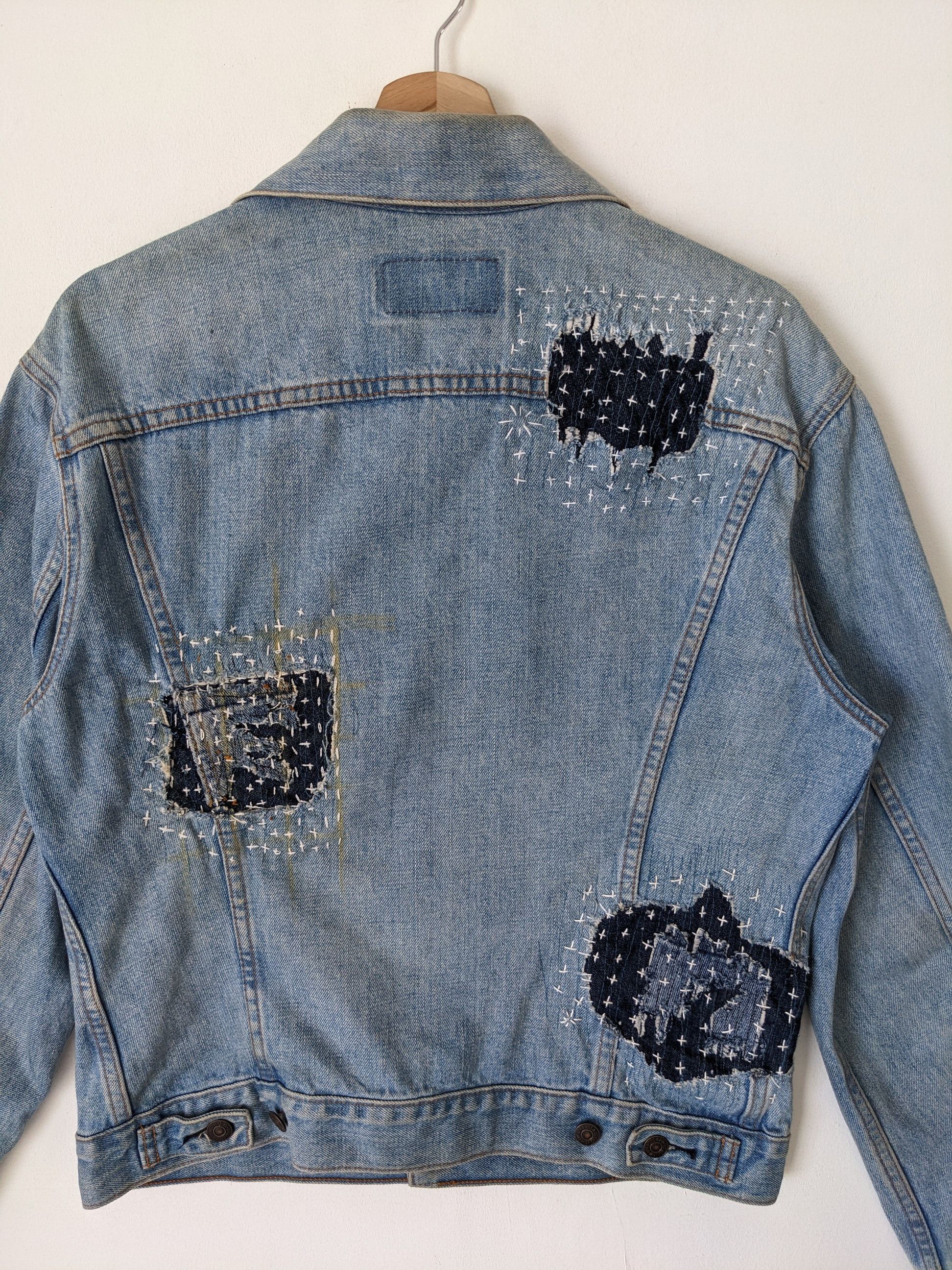 Japanese Brand × Levi's Vintage Clothing Vintage Levis Denim Jacket Boro Sashiko Custom Made Size US M / EU 48-50 / 2 - 12 Thumbnail