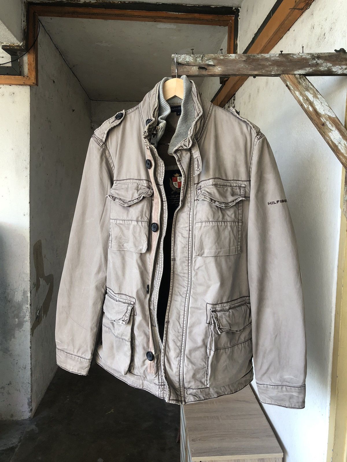 image of Vintage Tommy Hilfiger Military Style Field Jackets in Brown, Men's (Size Medium)