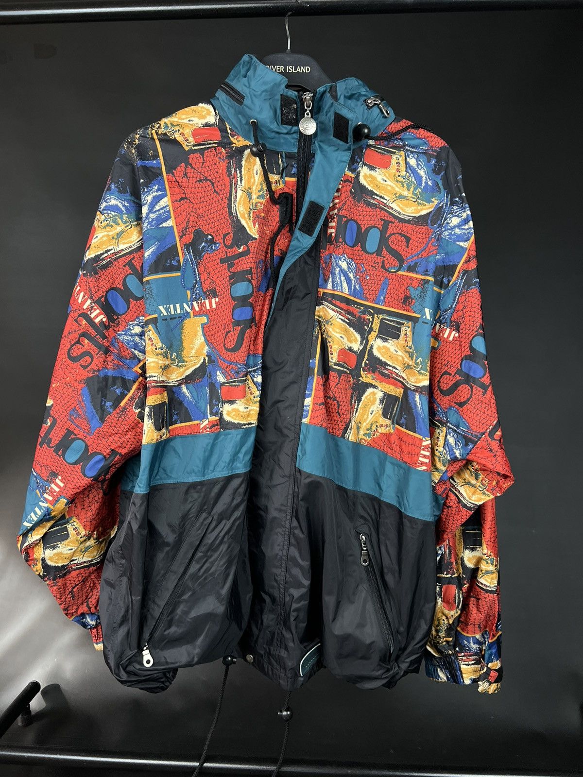 Vintage VTG Jeantex outdoor multi colored windbreaker jacket Grailed