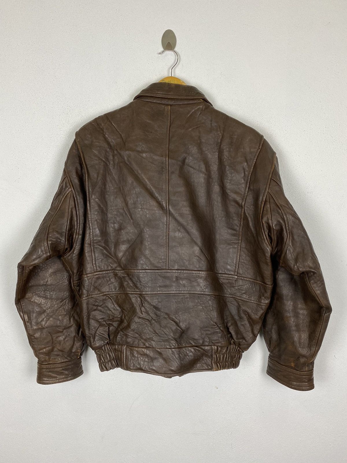 Vintage 🔥RARE🔥VINTAGE FLIGHT JACKET LEATHER BOMBER STYLE. Size US M / EU 48-50 / 2 - 3 Thumbnail