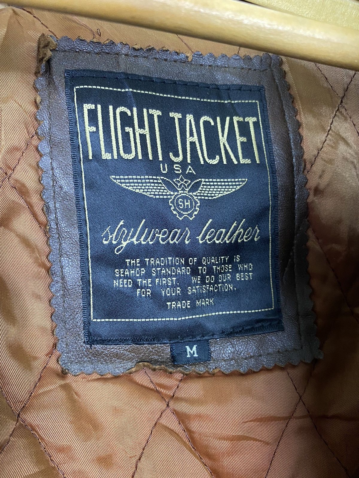 Vintage 🔥RARE🔥VINTAGE FLIGHT JACKET LEATHER BOMBER STYLE. Size US M / EU 48-50 / 2 - 11 Thumbnail