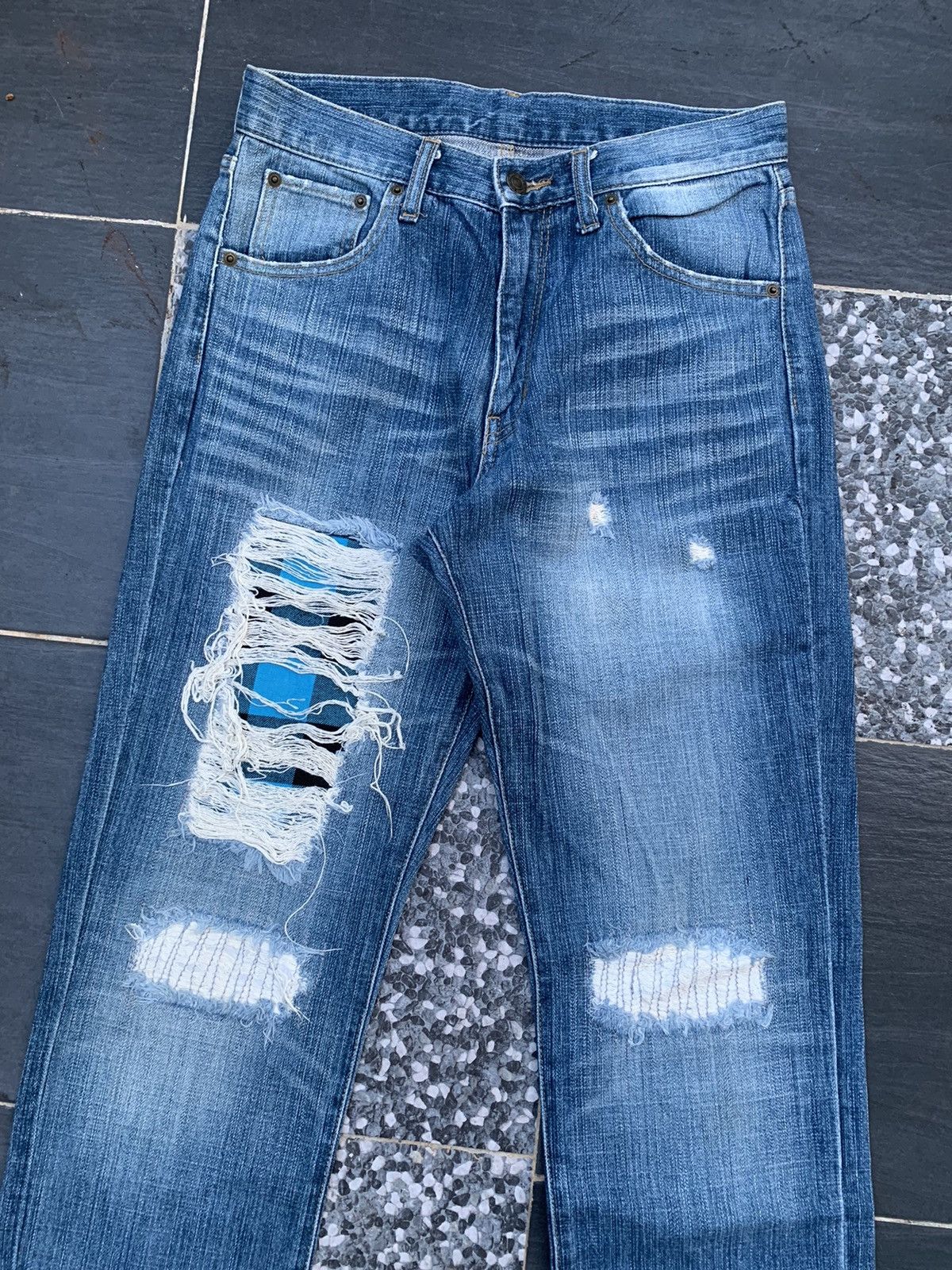 Japanese Brand Japanese Brand Distressed Denim Size US 30 / EU 46 - 2 Thumbnail