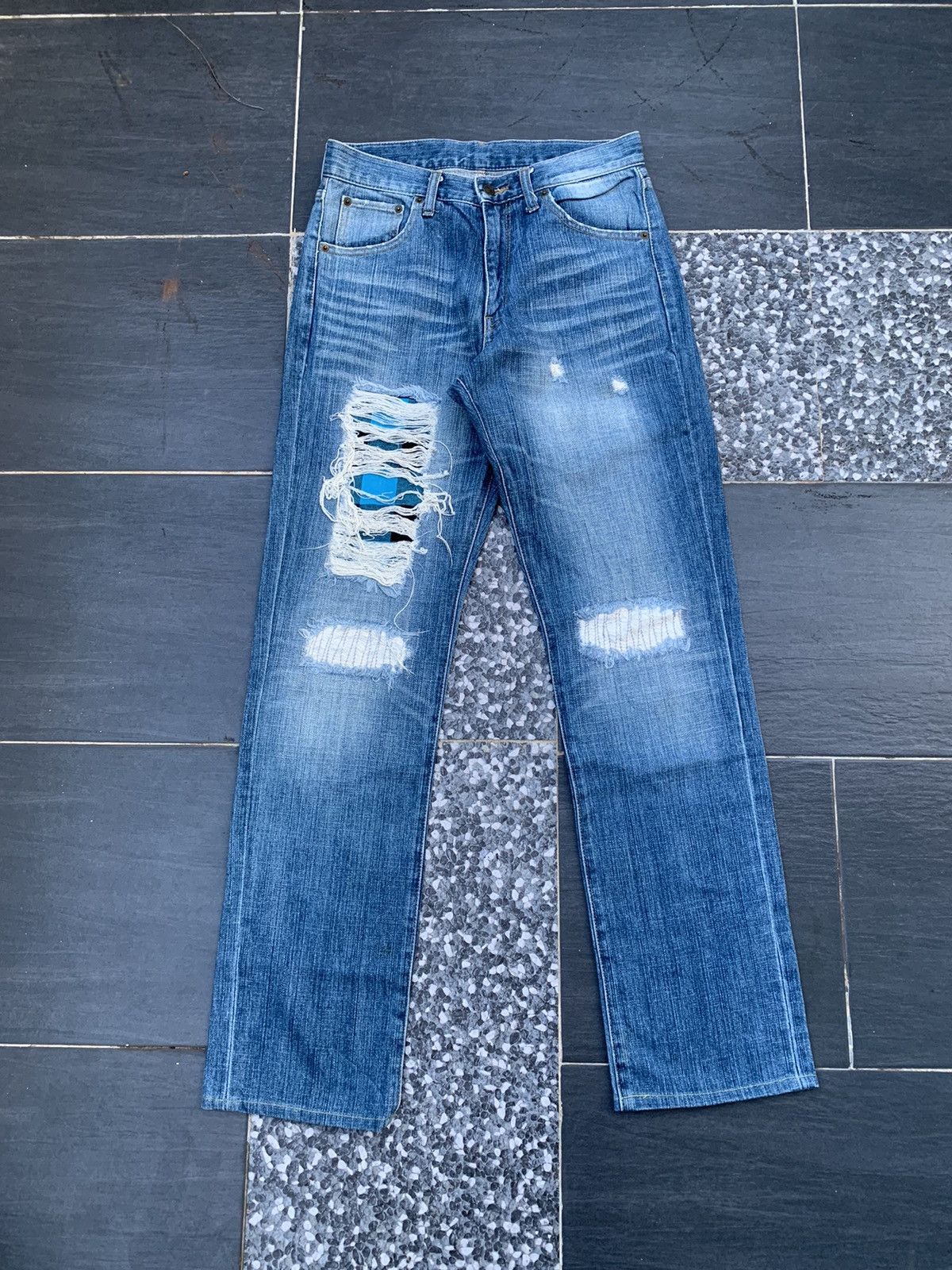 Japanese Brand Japanese Brand Distressed Denim Size US 30 / EU 46 - 1 Thumbnail