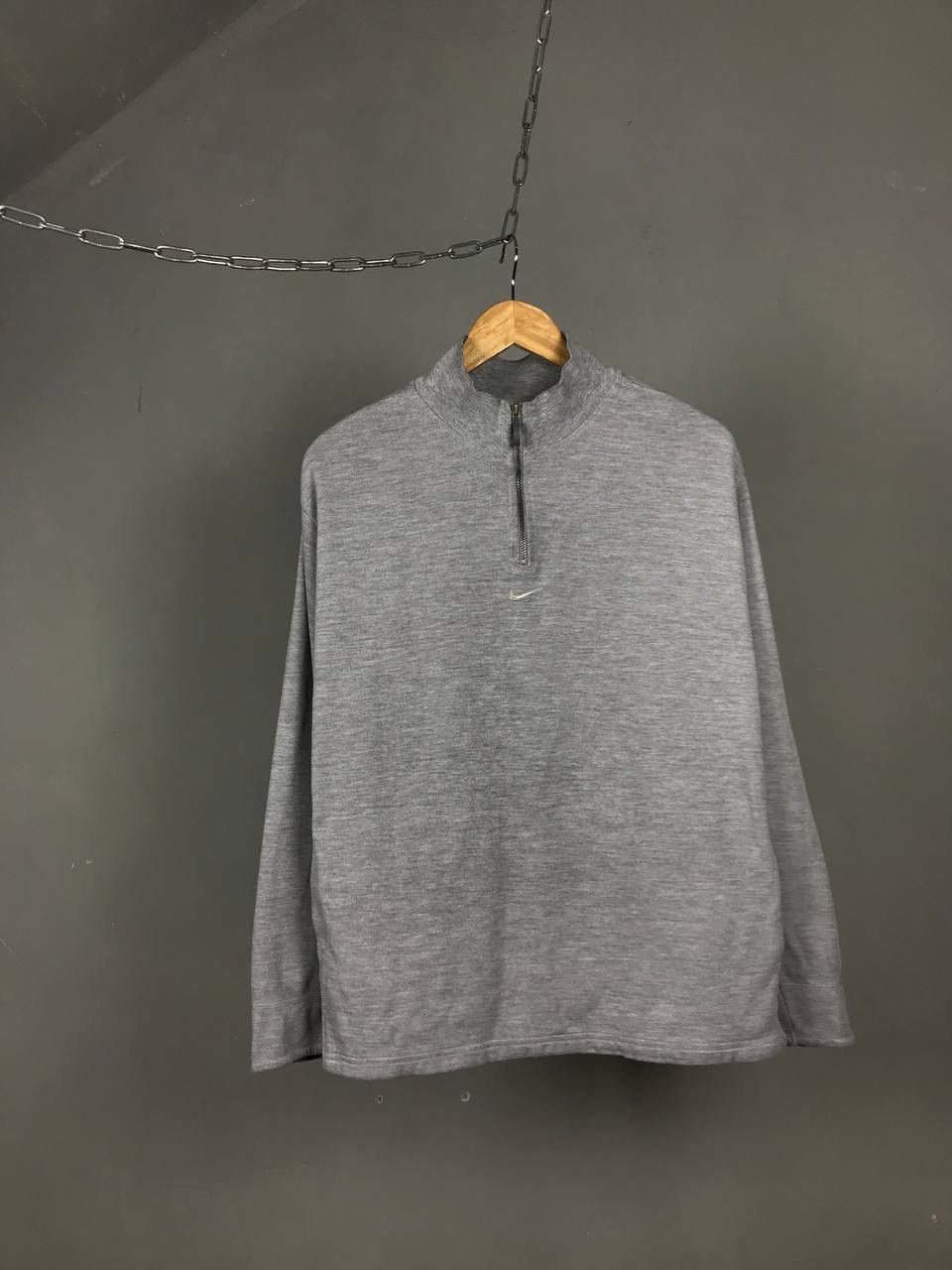 Vintage Nike swoosh streetwe vintage center logo 1/4 zip sweatshirt Size US S / EU 44-46 / 1 - 1 Thumbnail