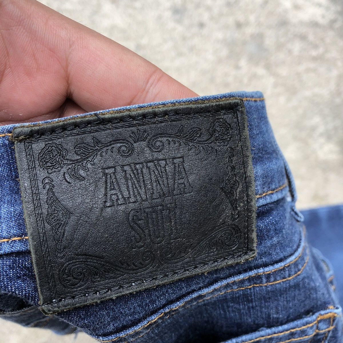 Anna Sui × Japanese Brand × Vintage 🔥Rare🔥🇯🇵Vintage Anna Sui Rips Blue Denim Jeans Size 26" / US 2 / IT 38 - 11 Thumbnail