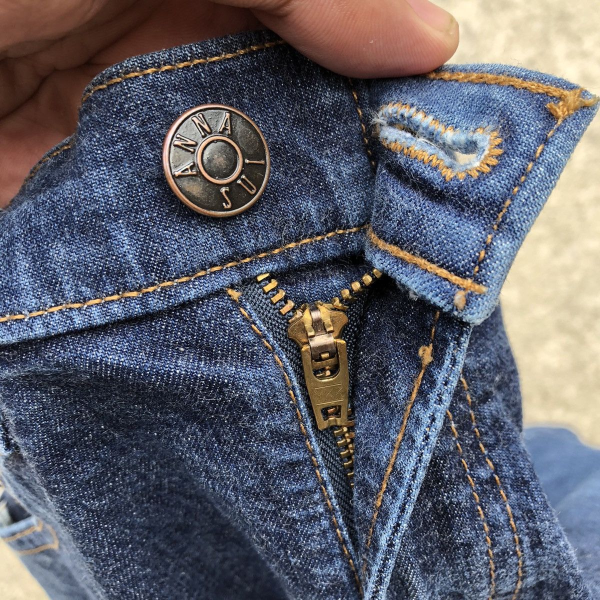 Anna Sui × Japanese Brand × Vintage 🔥Rare🔥🇯🇵Vintage Anna Sui Rips Blue Denim Jeans Size 26" / US 2 / IT 38 - 10 Thumbnail