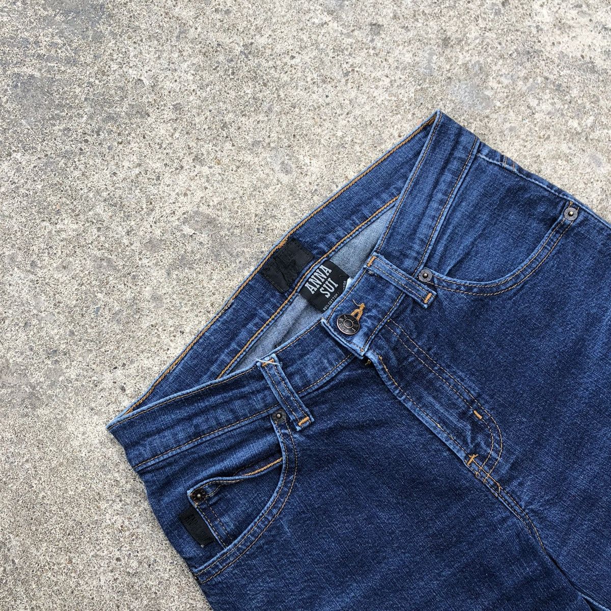 Anna Sui × Japanese Brand × Vintage 🔥Rare🔥🇯🇵Vintage Anna Sui Rips Blue Denim Jeans Size 26" / US 2 / IT 38 - 9 Thumbnail