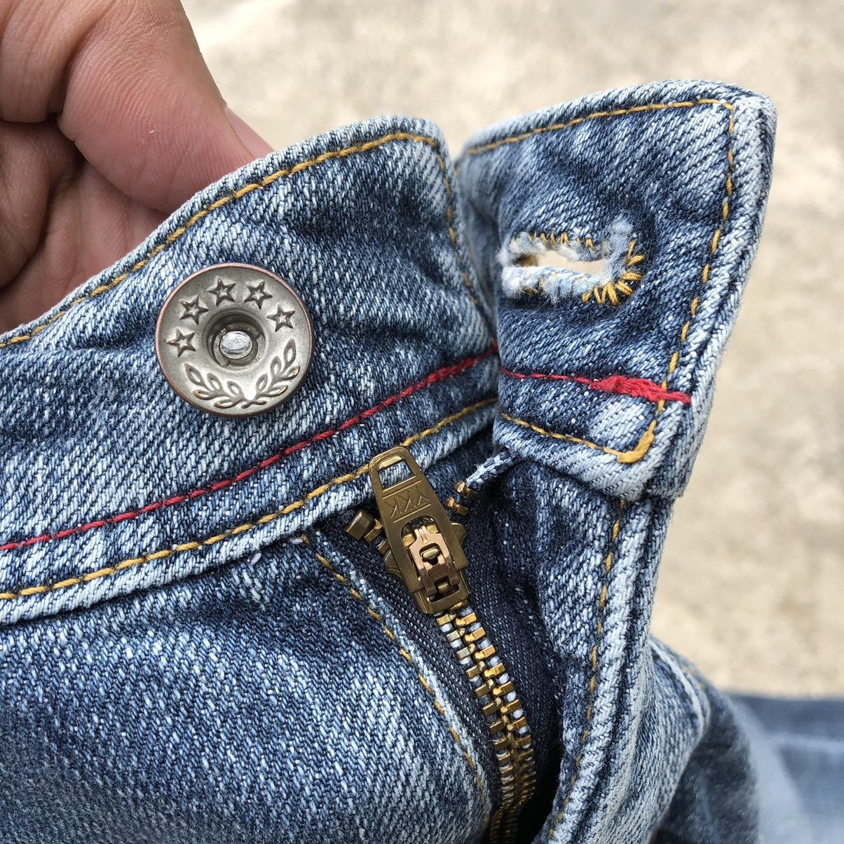 Japanese Brand 🔥Rare🔥🇯🇵Staff Excellent Blue Rips Boot Cut Denim Jeans Size 30" / US 8 / IT 44 - 11 Thumbnail