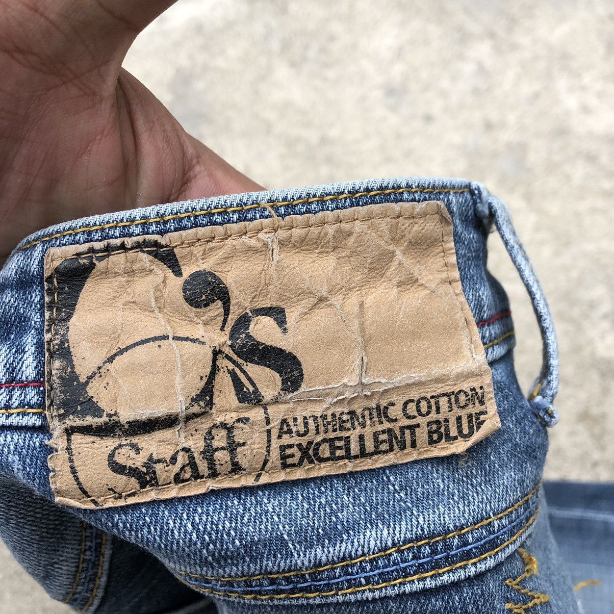Japanese Brand 🔥Rare🔥🇯🇵Staff Excellent Blue Rips Boot Cut Denim Jeans Size 30" / US 8 / IT 44 - 12 Thumbnail