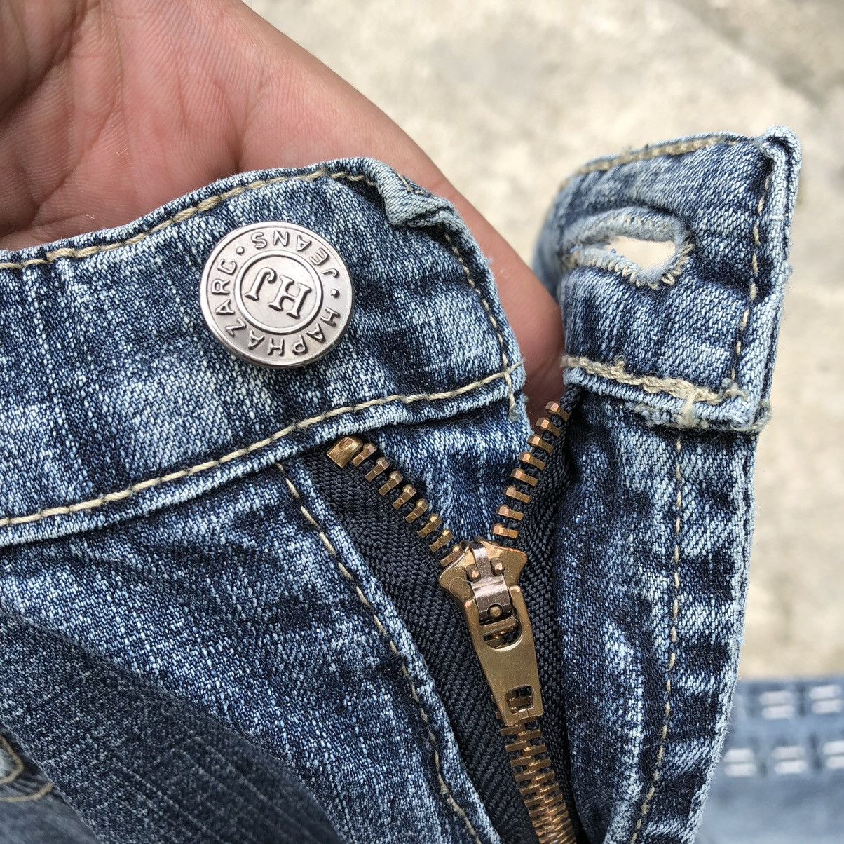 Japanese Brand 🔥Rare🔥🇯🇵Haphazard Jeans Stoned Wash Rips Distress Denim Jeans Size 30" / US 8 / IT 44 - 10 Thumbnail