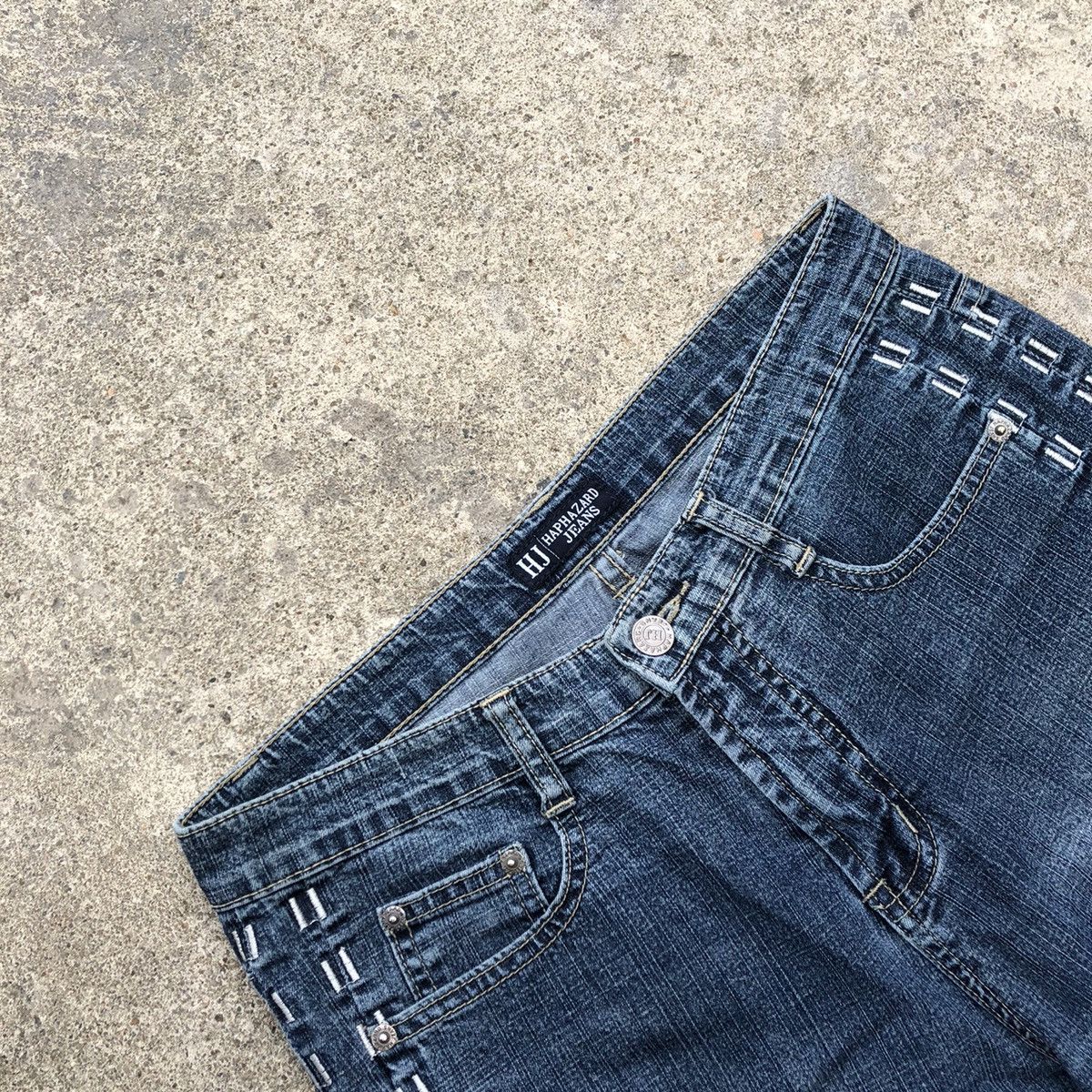 Japanese Brand 🔥Rare🔥🇯🇵Haphazard Jeans Stoned Wash Rips Distress Denim Jeans Size 30" / US 8 / IT 44 - 9 Thumbnail
