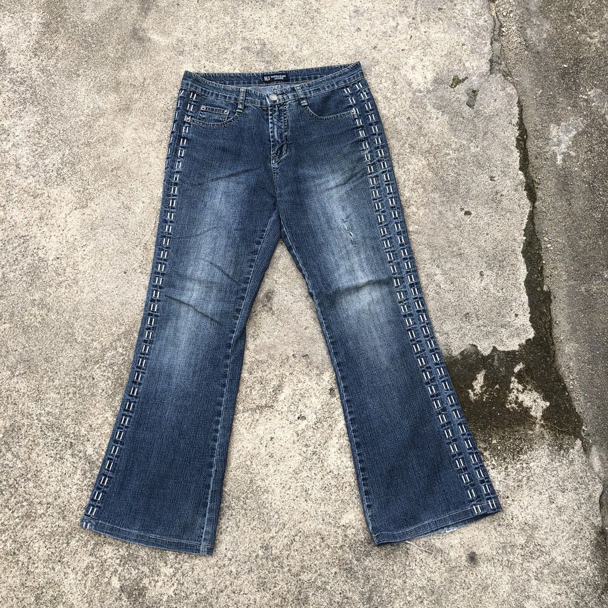 Japanese Brand 🔥Rare🔥🇯🇵Haphazard Jeans Stoned Wash Rips Distress Denim Jeans Size 30" / US 8 / IT 44 - 1 Thumbnail