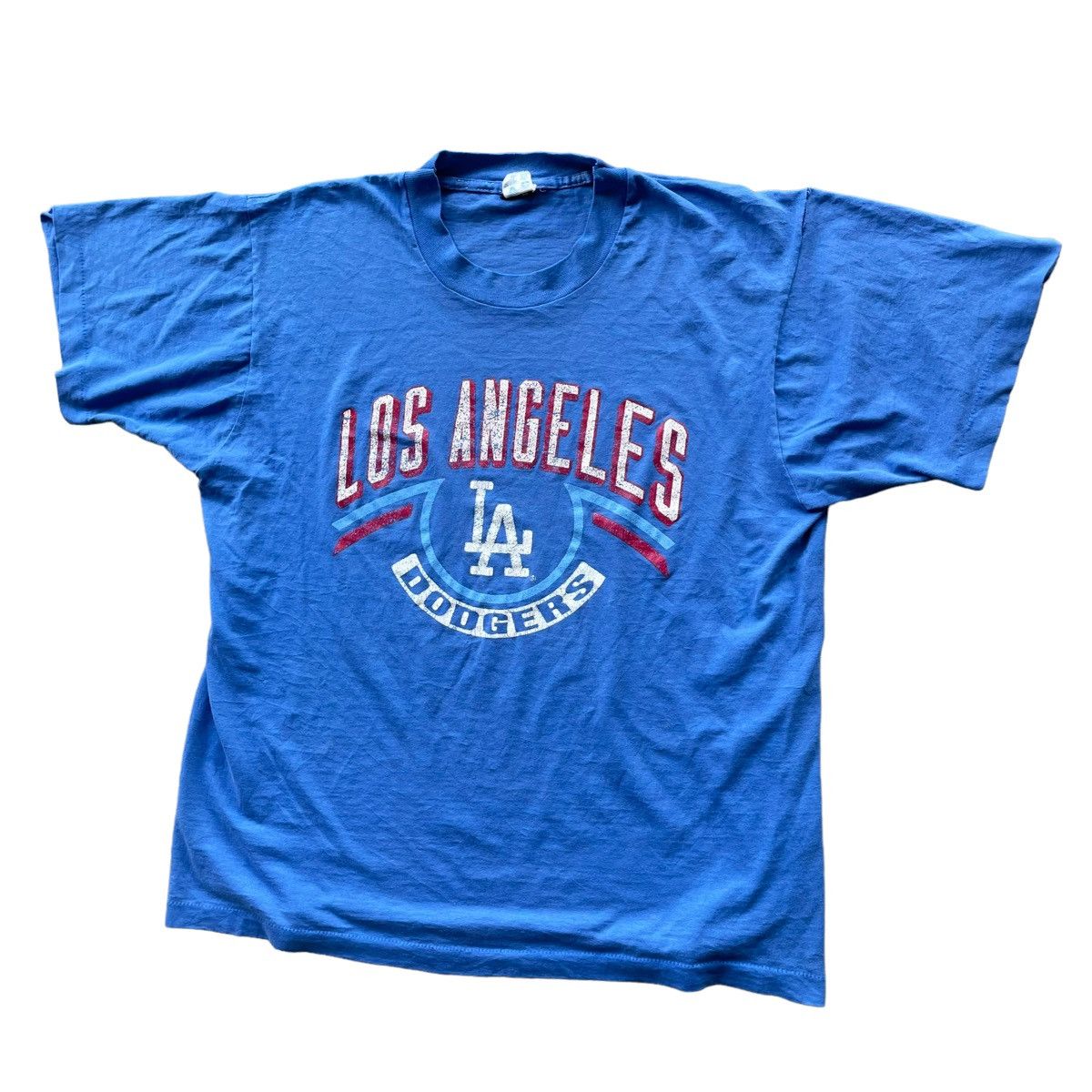 MLB × Vintage 💥80’s CHAMPION MLB LA DODGERS BASEBALL TSHIRT Size US XL / EU 56 / 4 - 1 Thumbnail