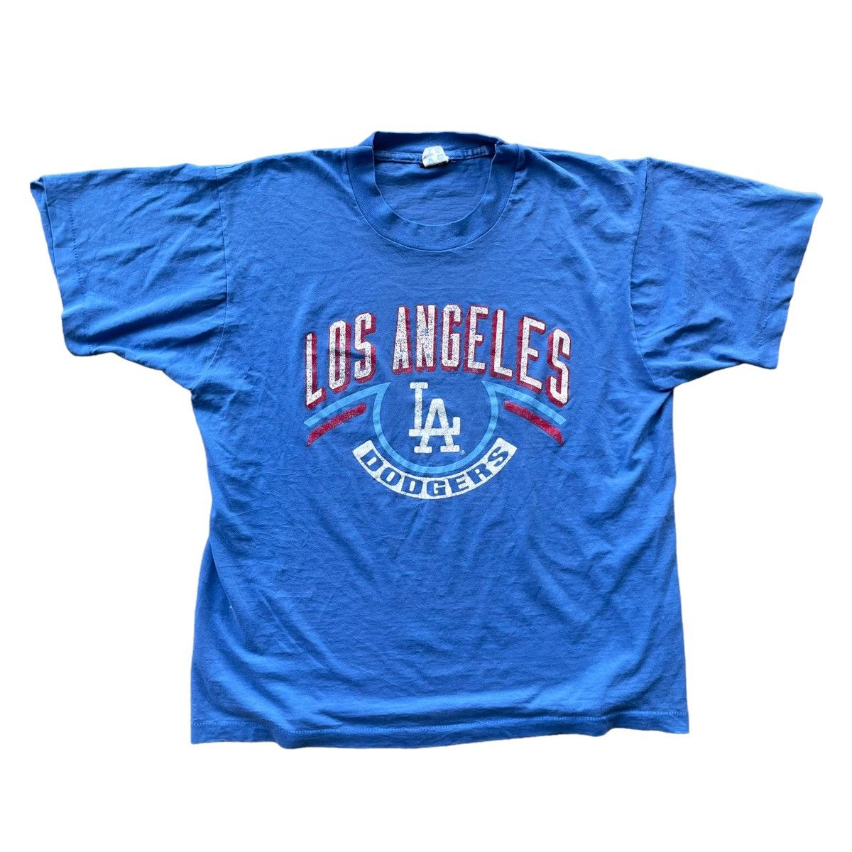 MLB × Vintage 💥80’s CHAMPION MLB LA DODGERS BASEBALL TSHIRT Size US XL / EU 56 / 4 - 2 Thumbnail