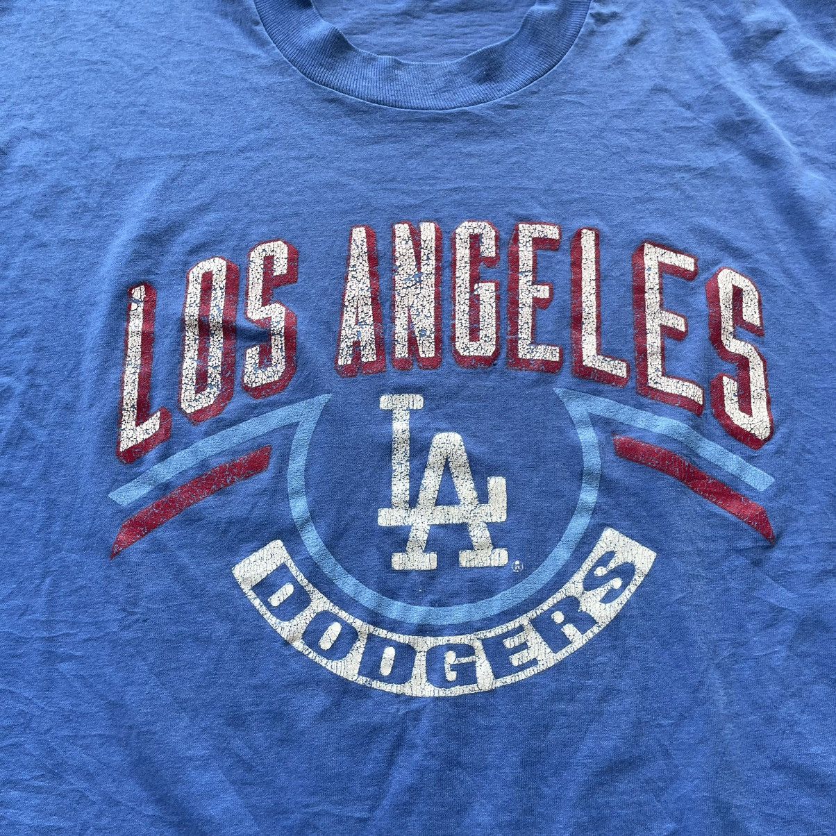 MLB × Vintage 💥80’s CHAMPION MLB LA DODGERS BASEBALL TSHIRT Size US XL / EU 56 / 4 - 7 Thumbnail