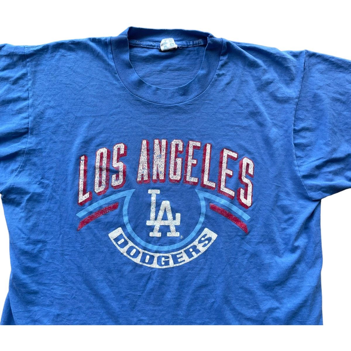 MLB × Vintage 💥80’s CHAMPION MLB LA DODGERS BASEBALL TSHIRT Size US XL / EU 56 / 4 - 4 Thumbnail