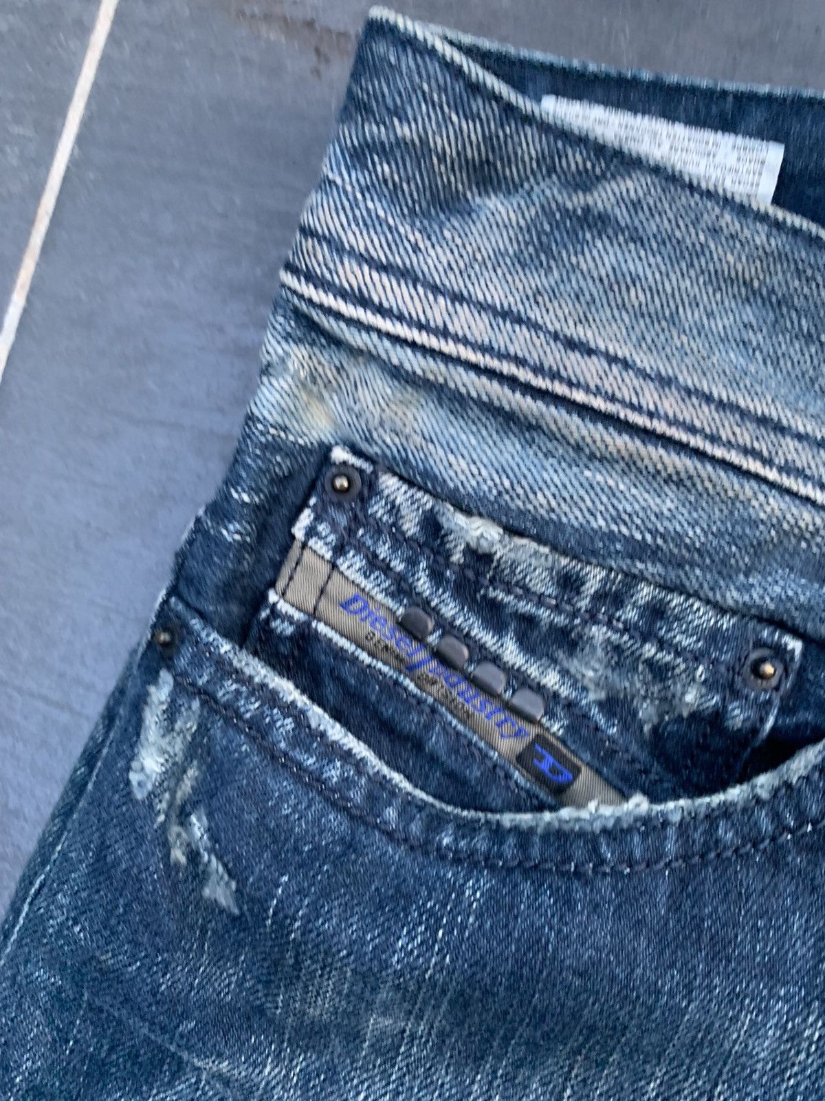 Designer Vintage Diesel Industry Distressed Denim Size US 34 / EU 50 - 5 Thumbnail